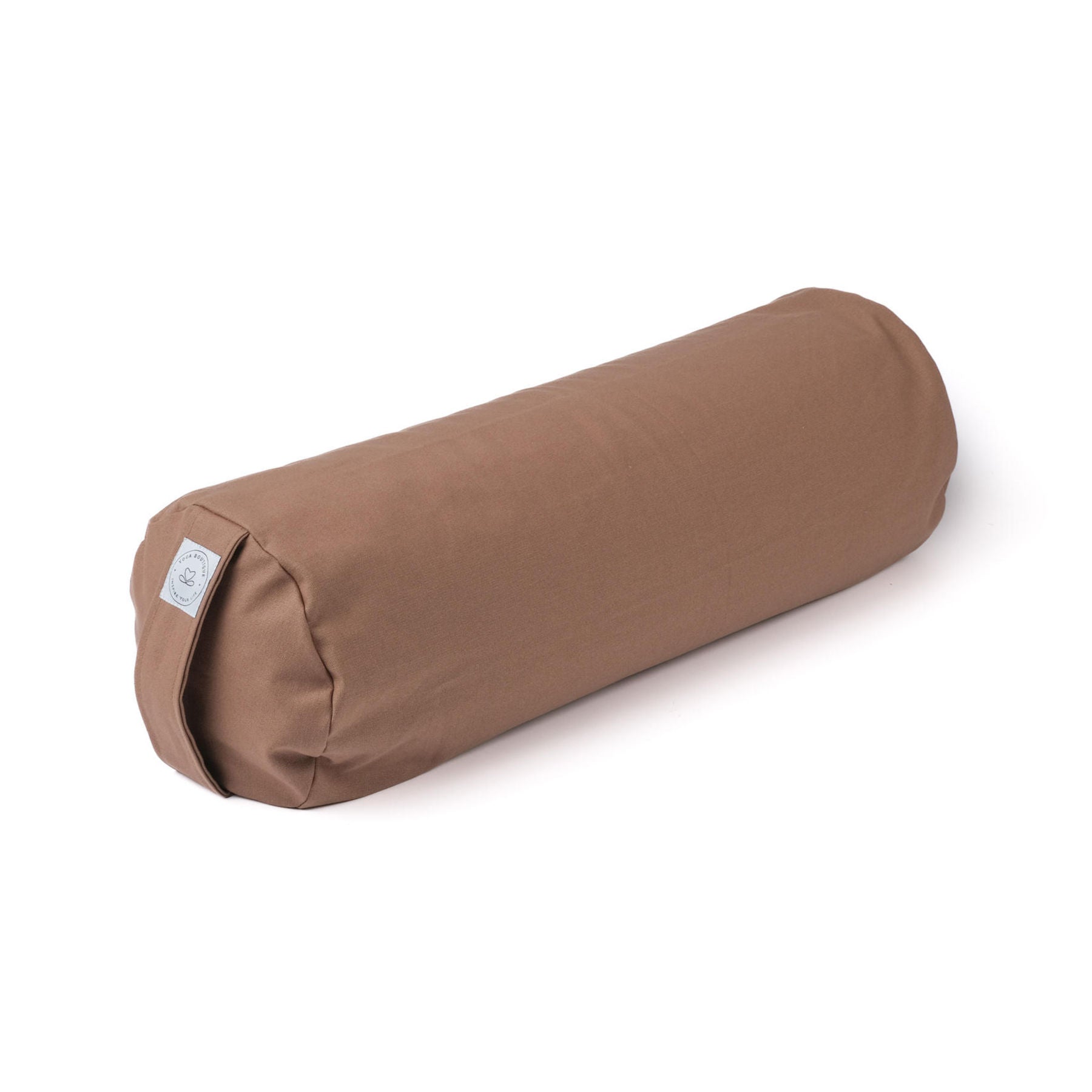 Yoga Bolster aus Baumwolle uni brown-earth