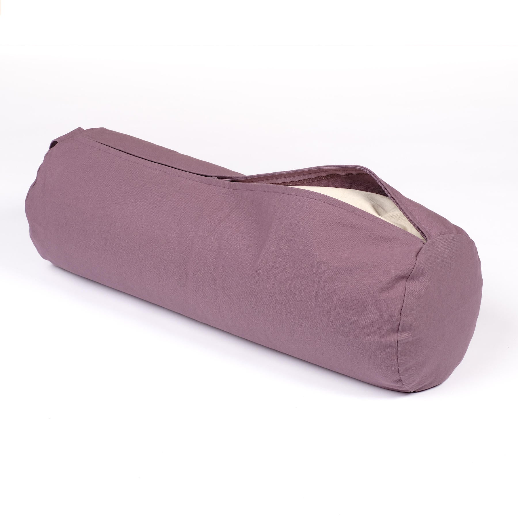 Yoga Bolster aus Baumwolle uni lavendel