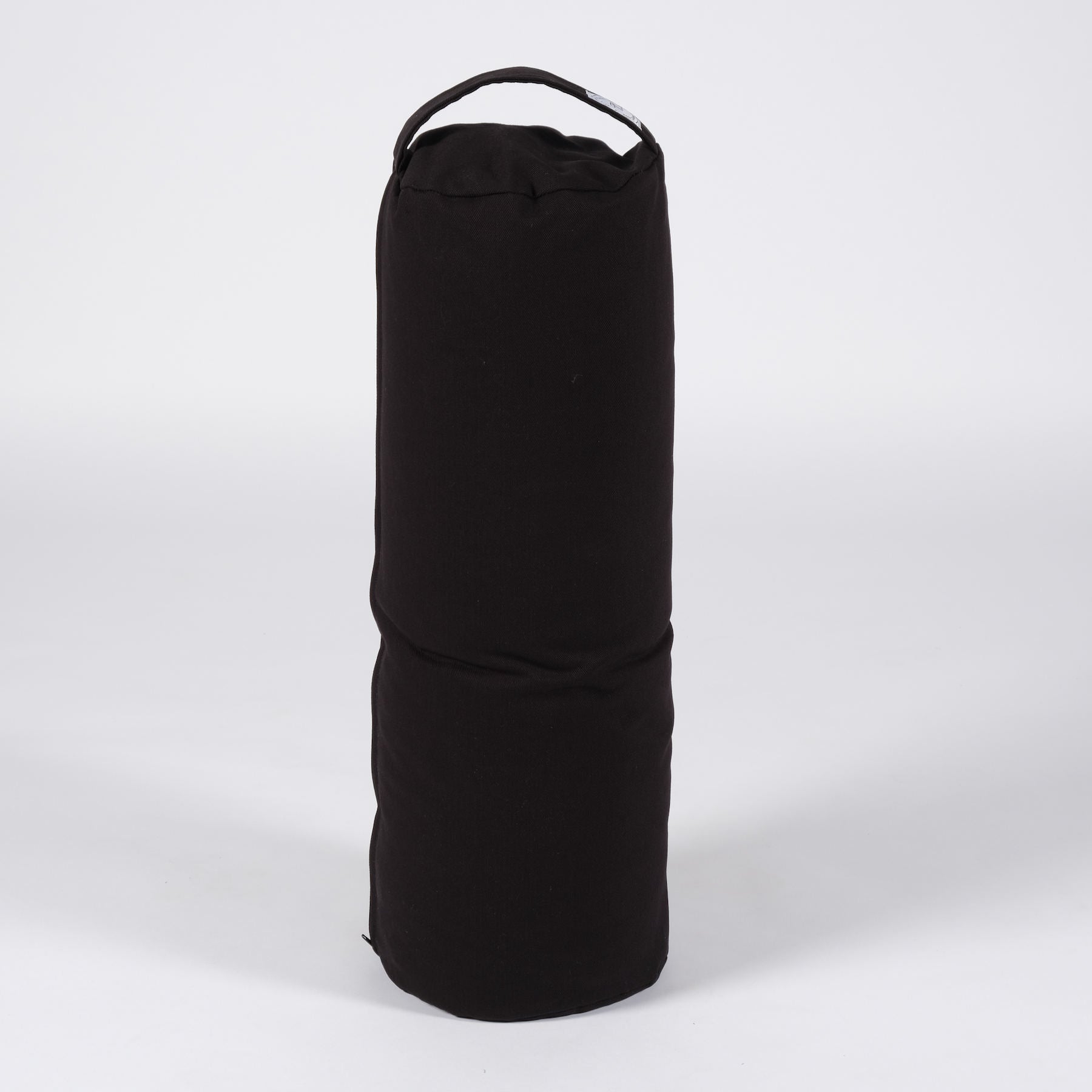 Yoga Bolster aus Baumwolle uni schwarz