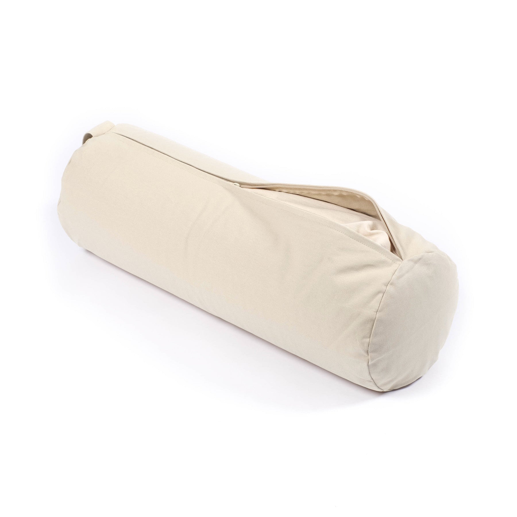 Yoga Bolster aus Baumwolle uni naturweiss