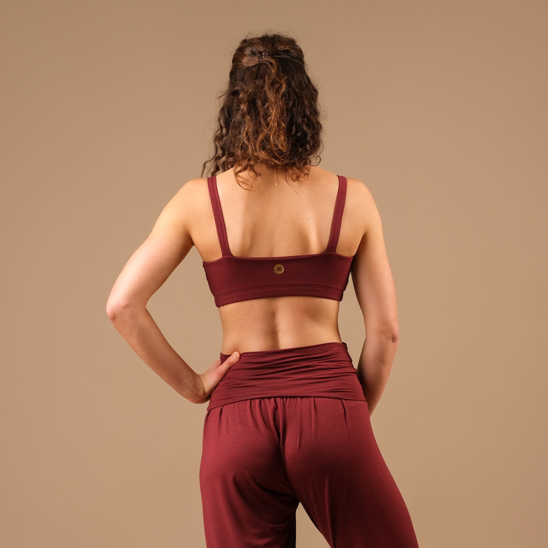 Yoga Bra Comfy bordeaux, nachhaltig, made in Switzerland