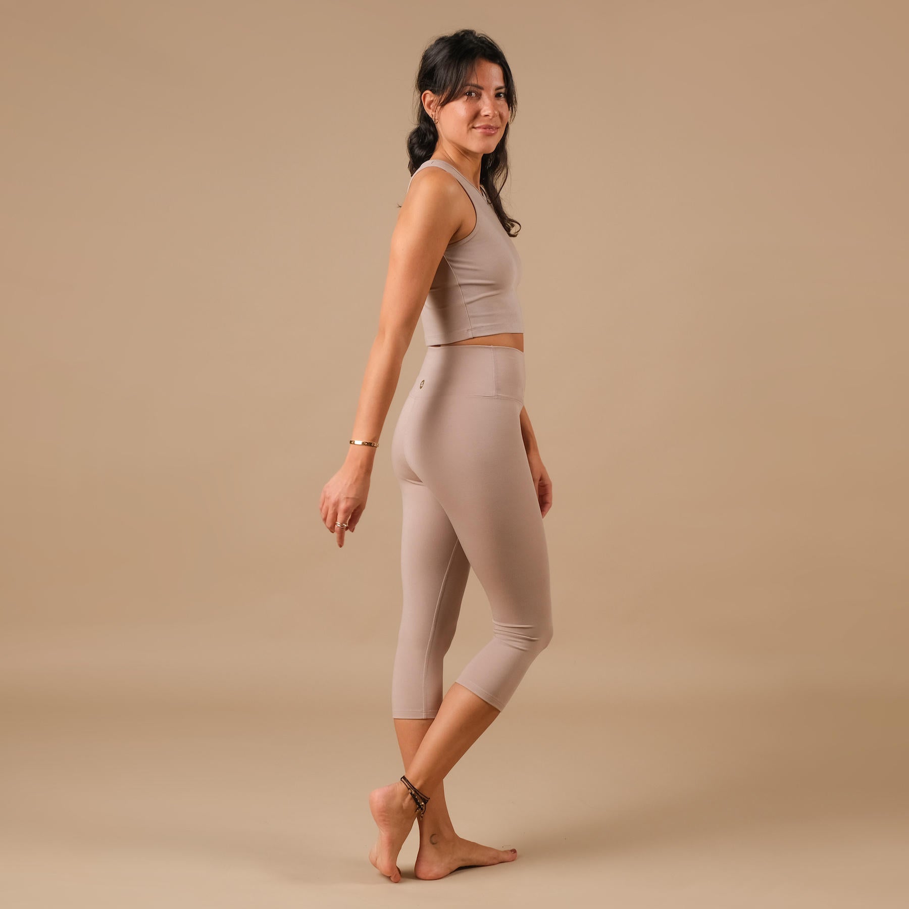 Yoga Capri Leggings Comfy mocca nachhaltig in der Schweiz hergestellt