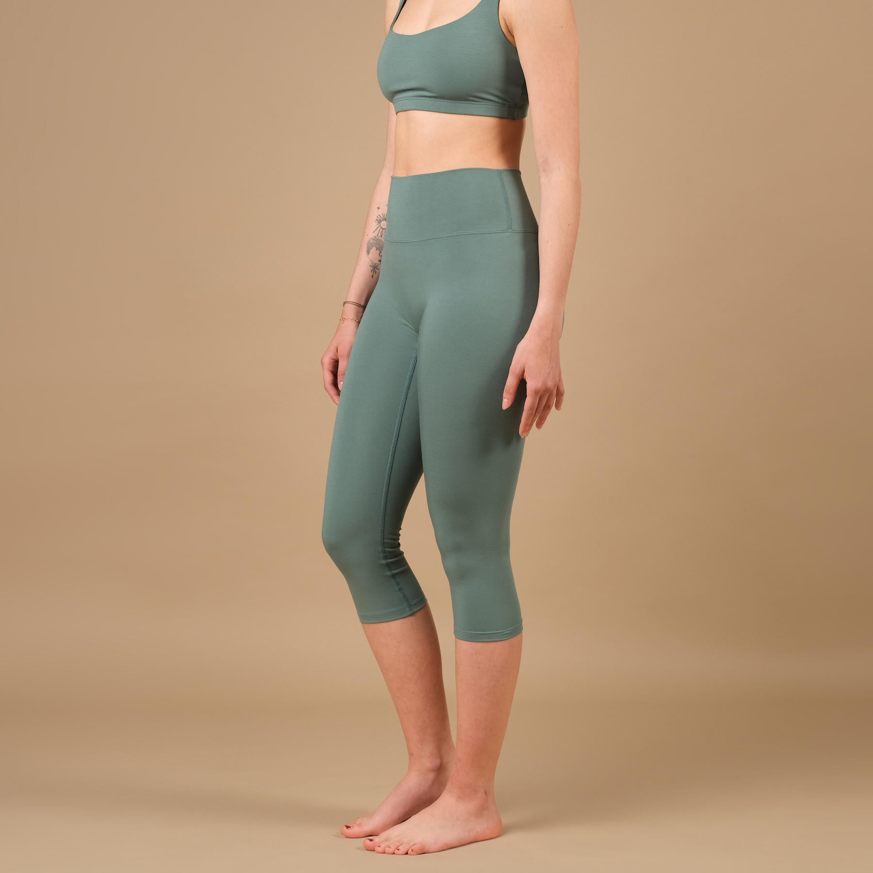 Yoga Capri Leggings Comfy petrol