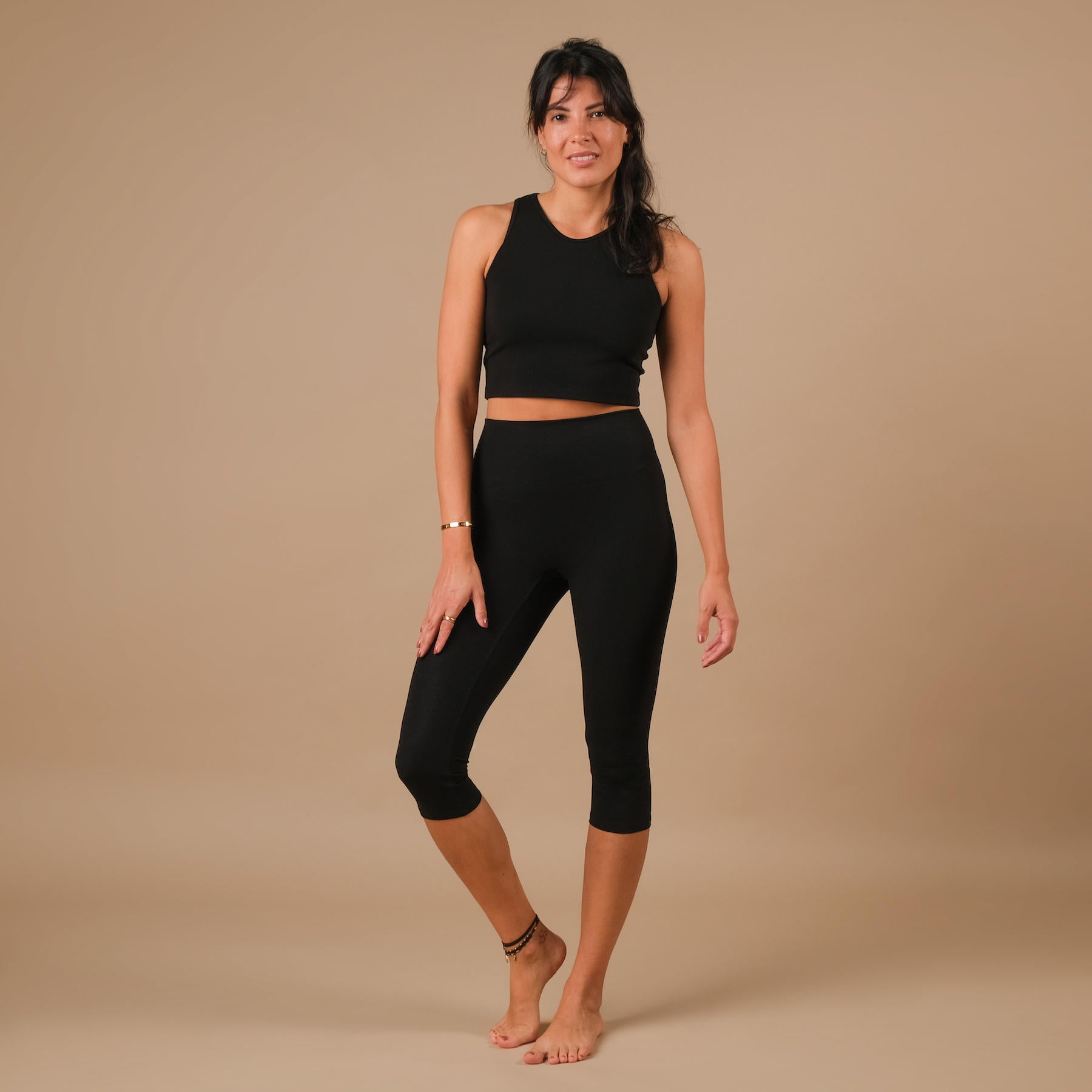 Yoga Capri Leggings Comfy schwarz