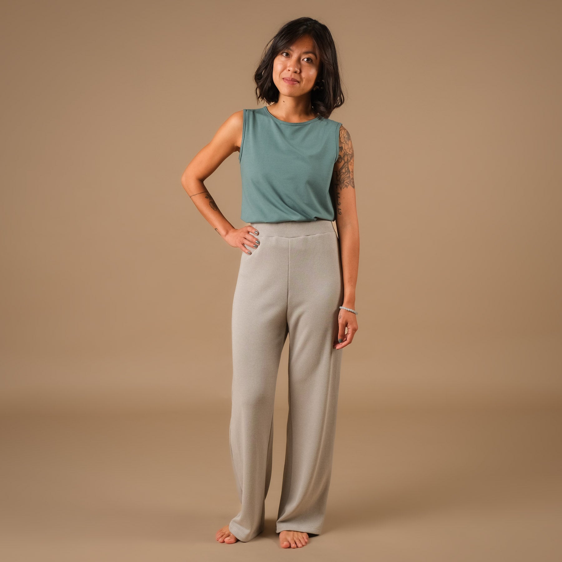 Yoga Culotte weite Hose Cosy Swiss made grau