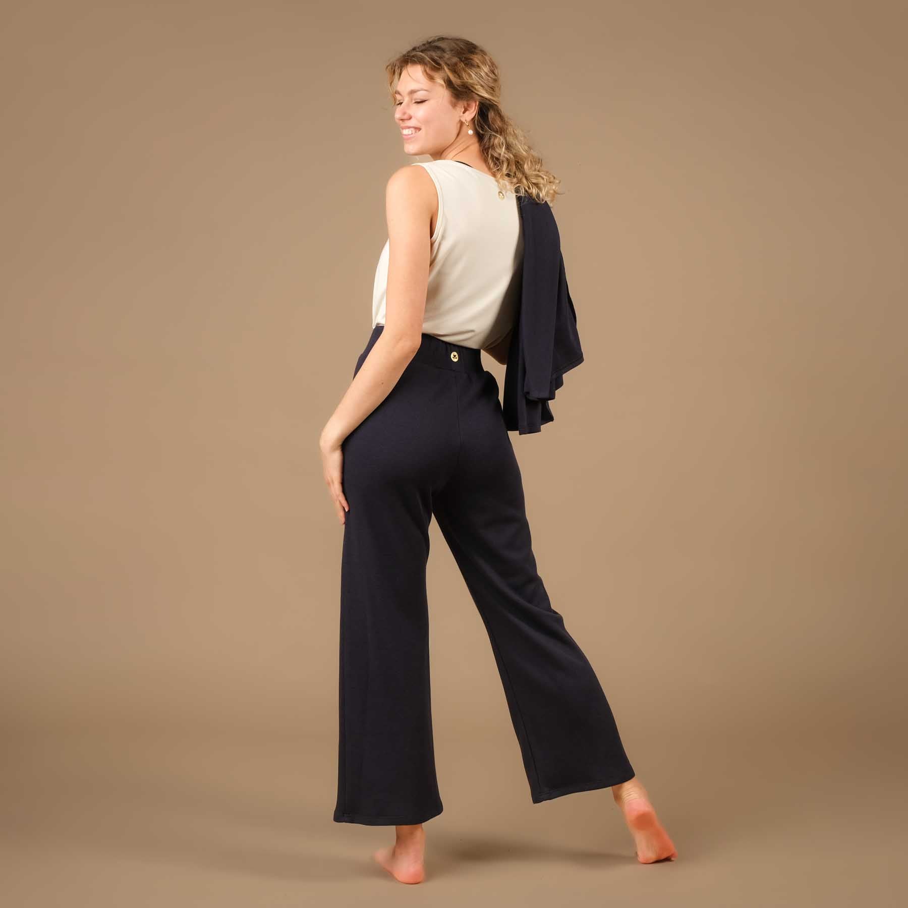 Yoga Culotte weite Hose Cosy navy