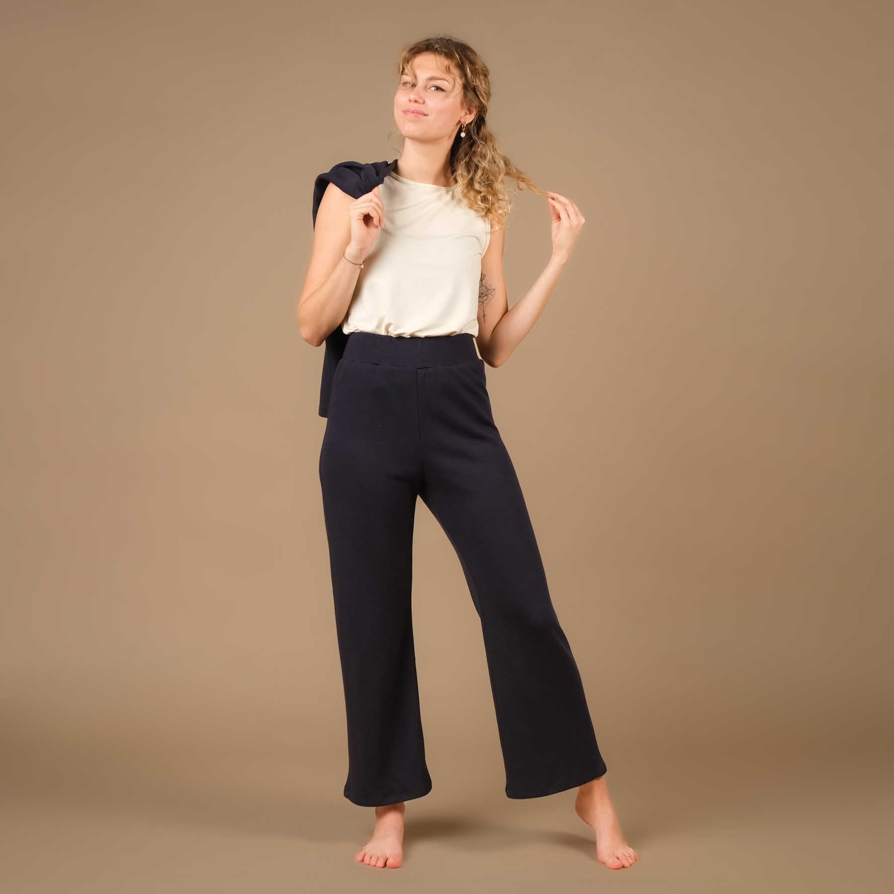 Yoga Culotte weite Hose Cosy navy