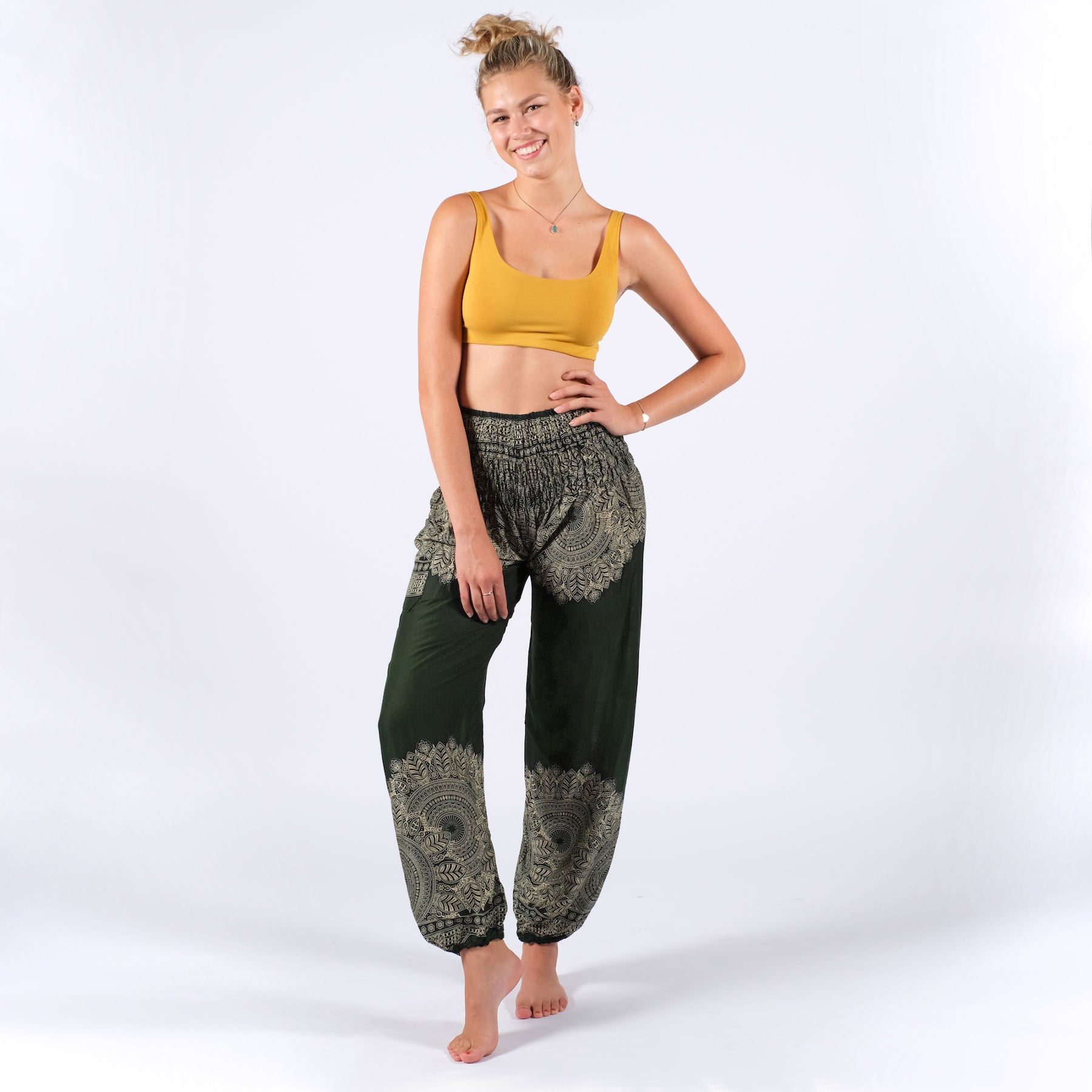 Yoga Haremshose Boho olive