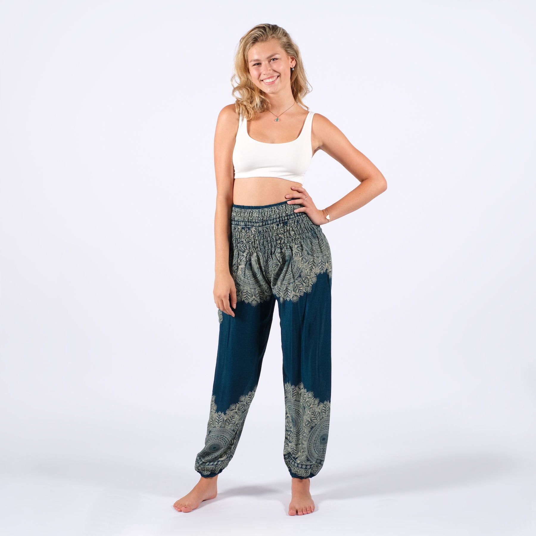 Yoga Haremshose Boho petrol