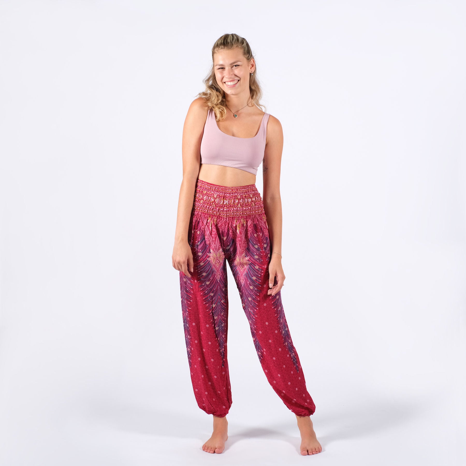 Yoga Haremshose Feather rot