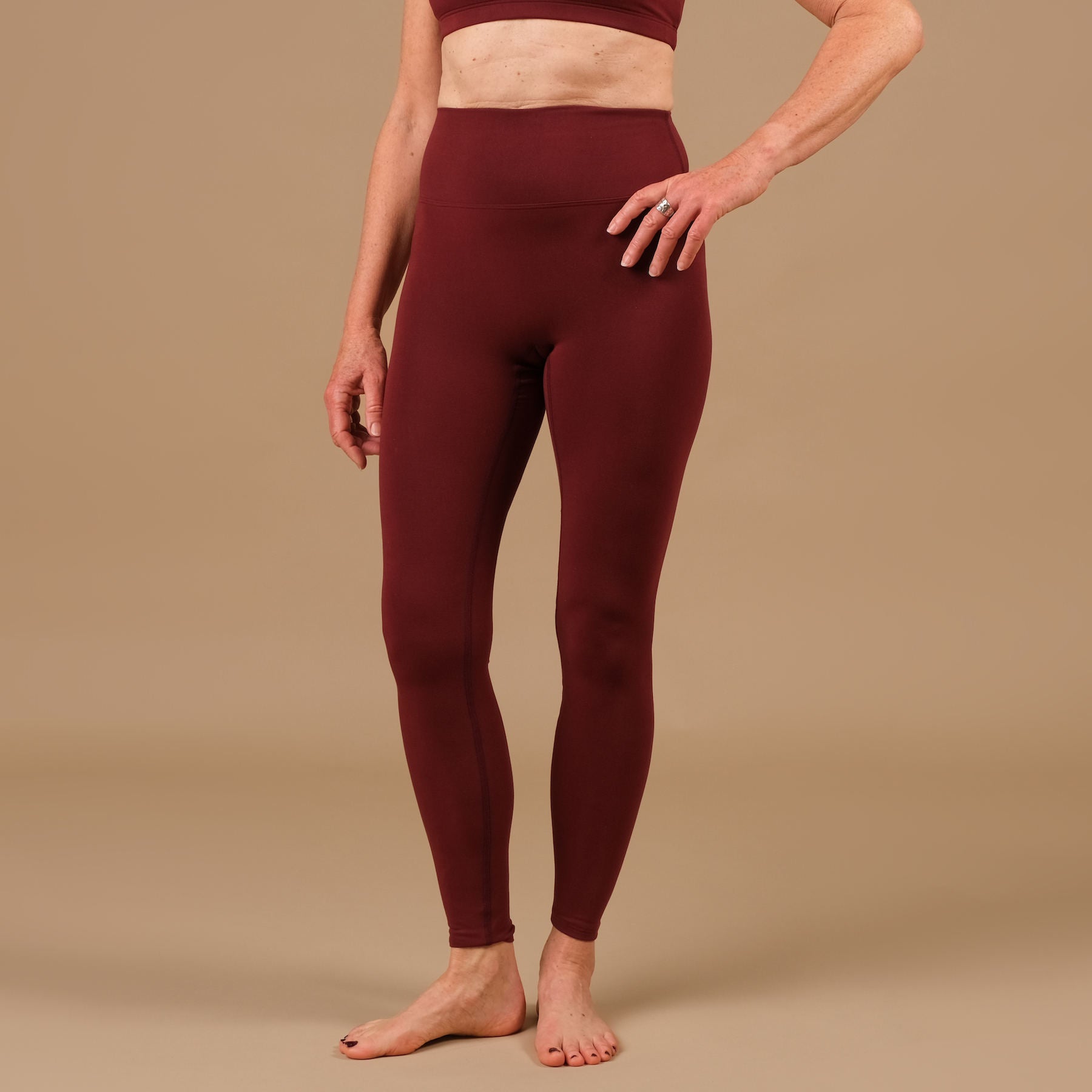 Yoga Leggings Comfy bordeaux, super weich, nachhaltig, in der Schweiz hergestellt