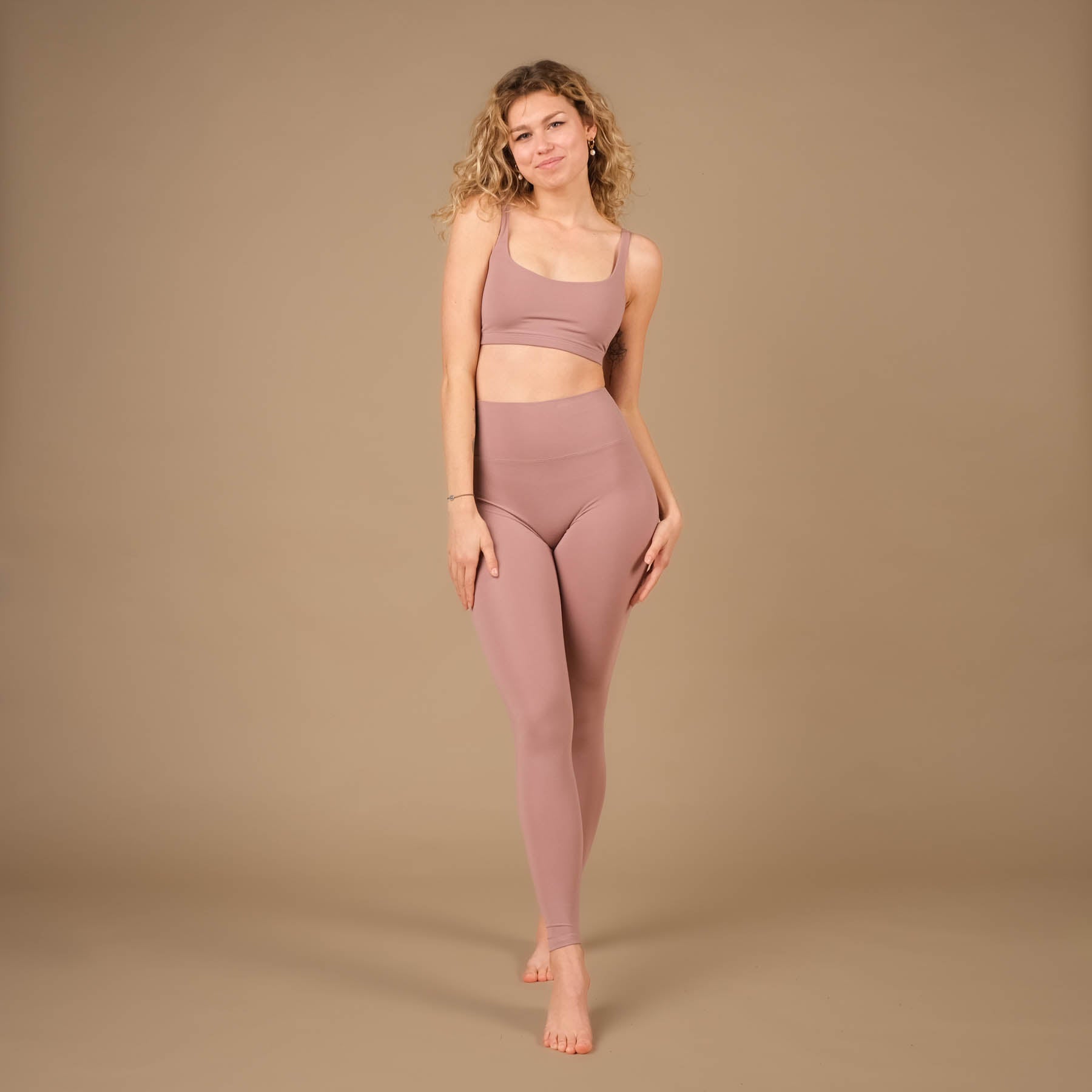 Yoga Leggings Comfy rosewood, in der Schweiz hergestellt