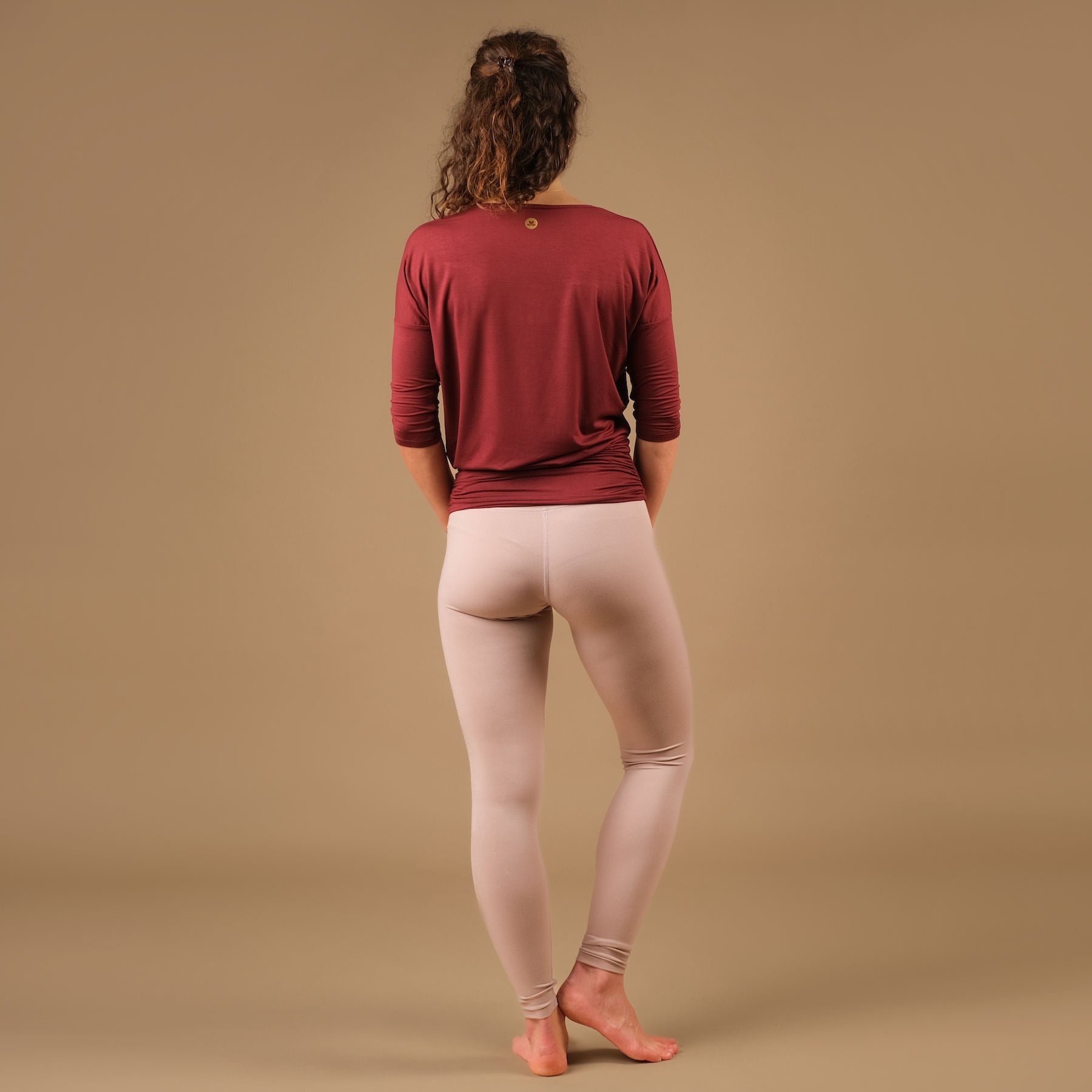 Yoga Shirt Comfy 3/4 Arm, in der Schweiz hergestellt, weichster Stoff, bordeaux