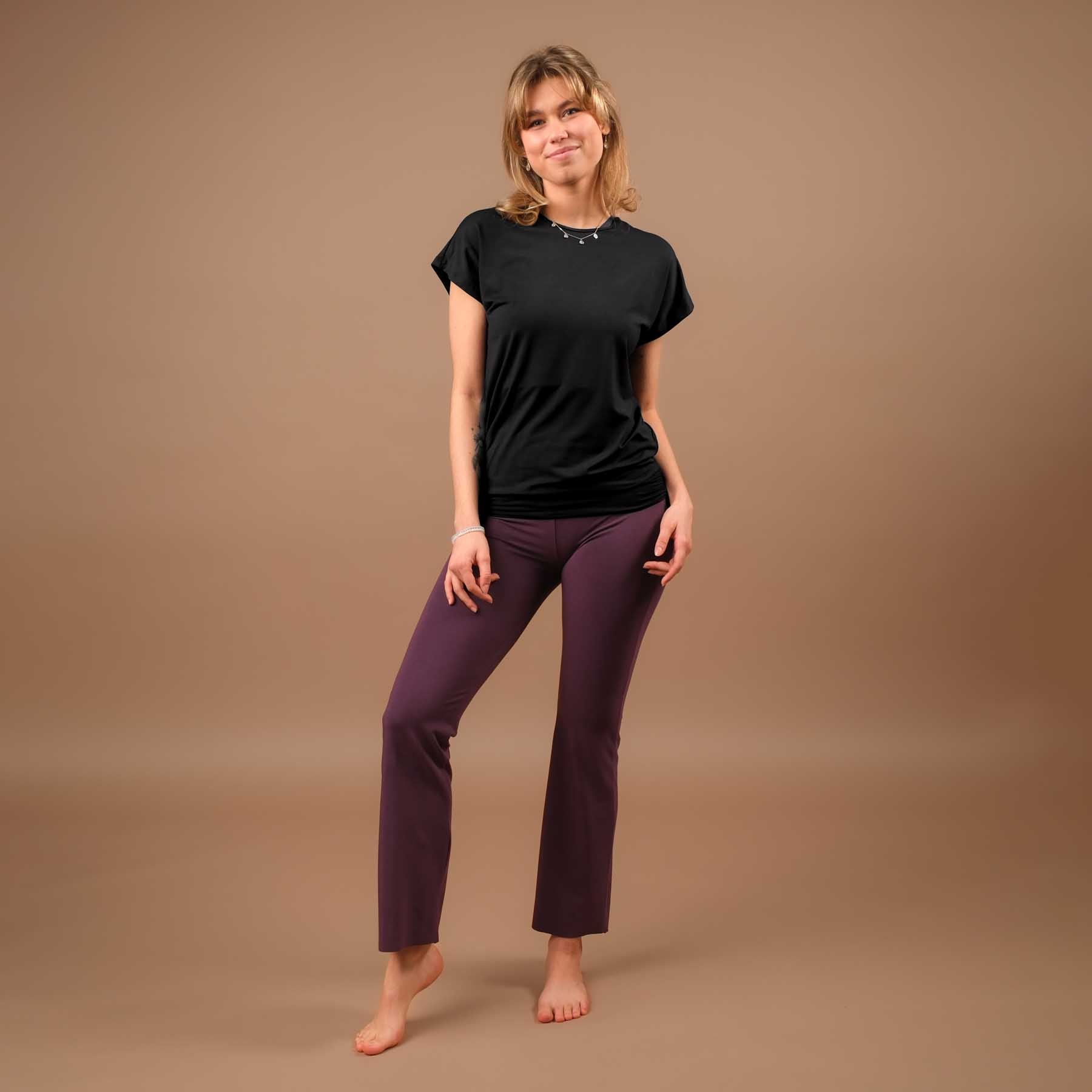 Yoga Shirt Comfy kurzarm nachhaltig in der Schweiz hergestellt schwarz