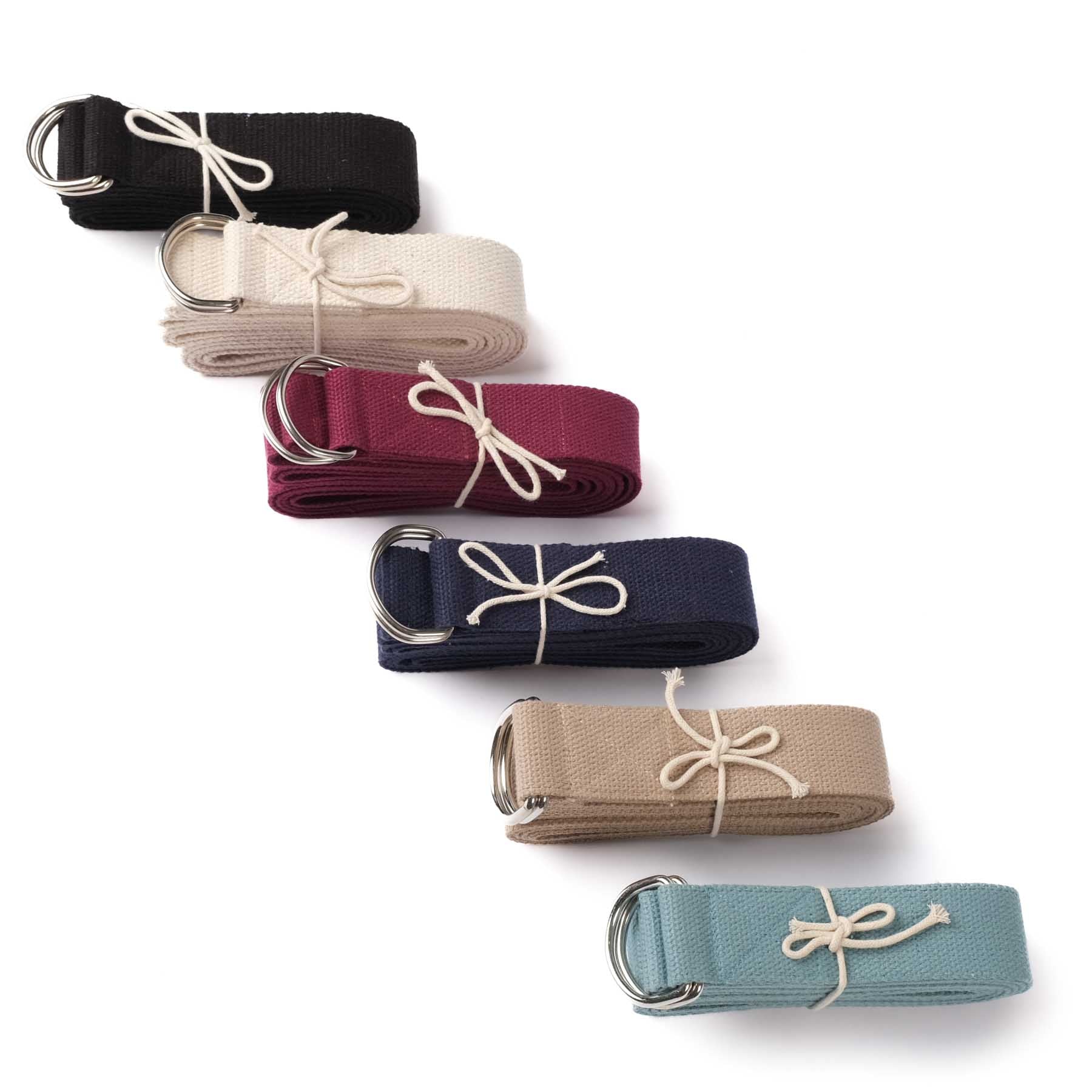 Yogagurt aus Baumwolle schwarz