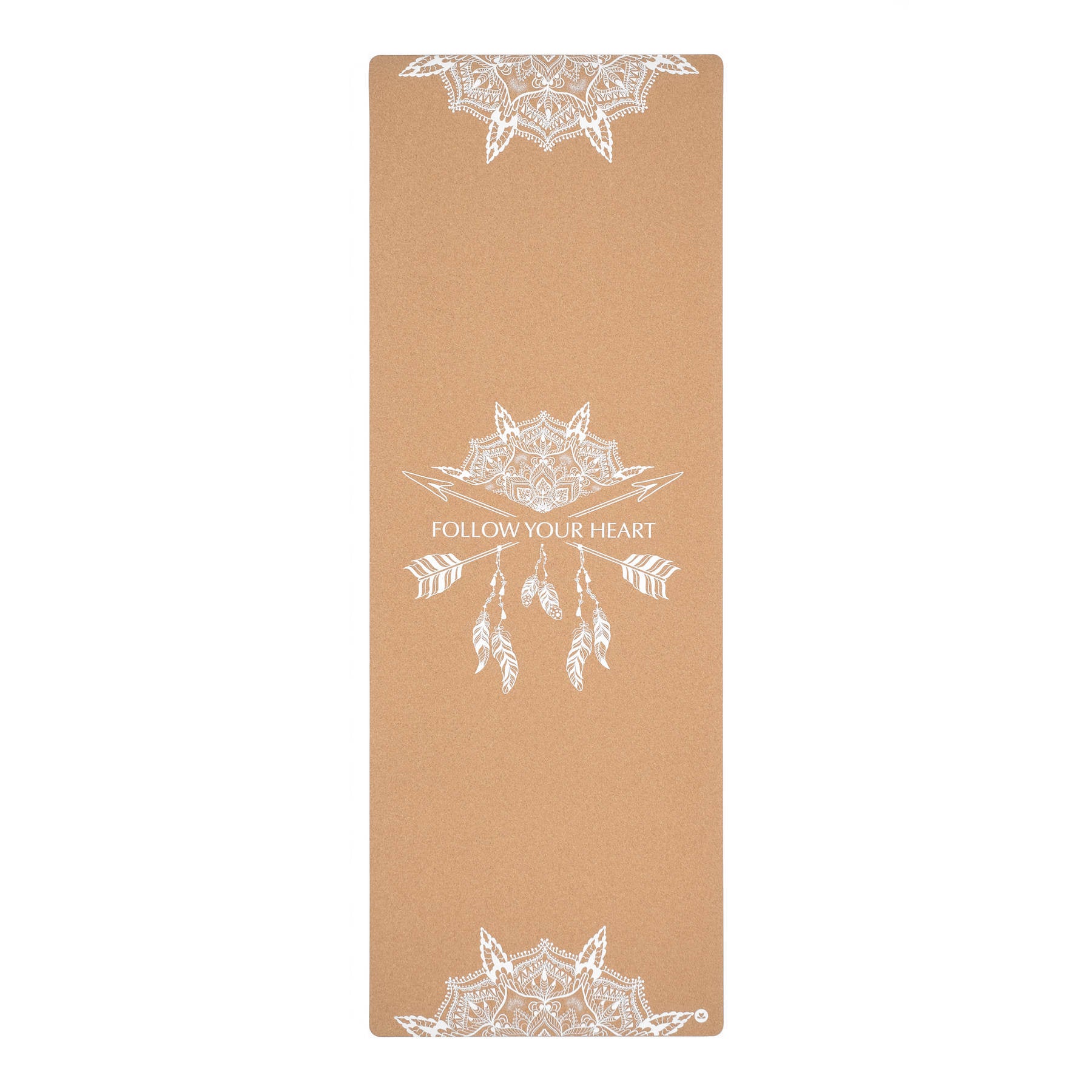 Yogamatte Kork Boho weiss