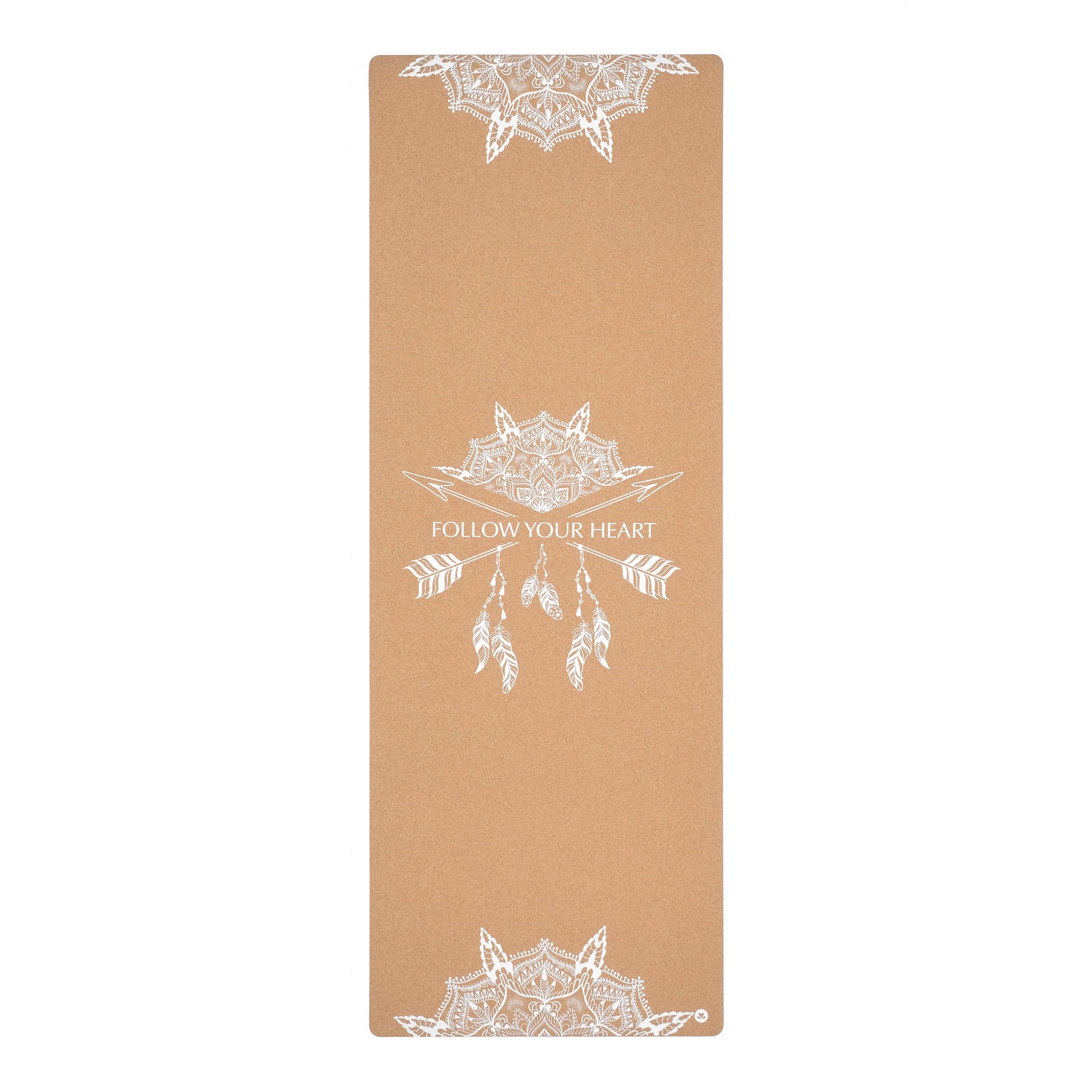 Yogamatte Kork Boho weiss