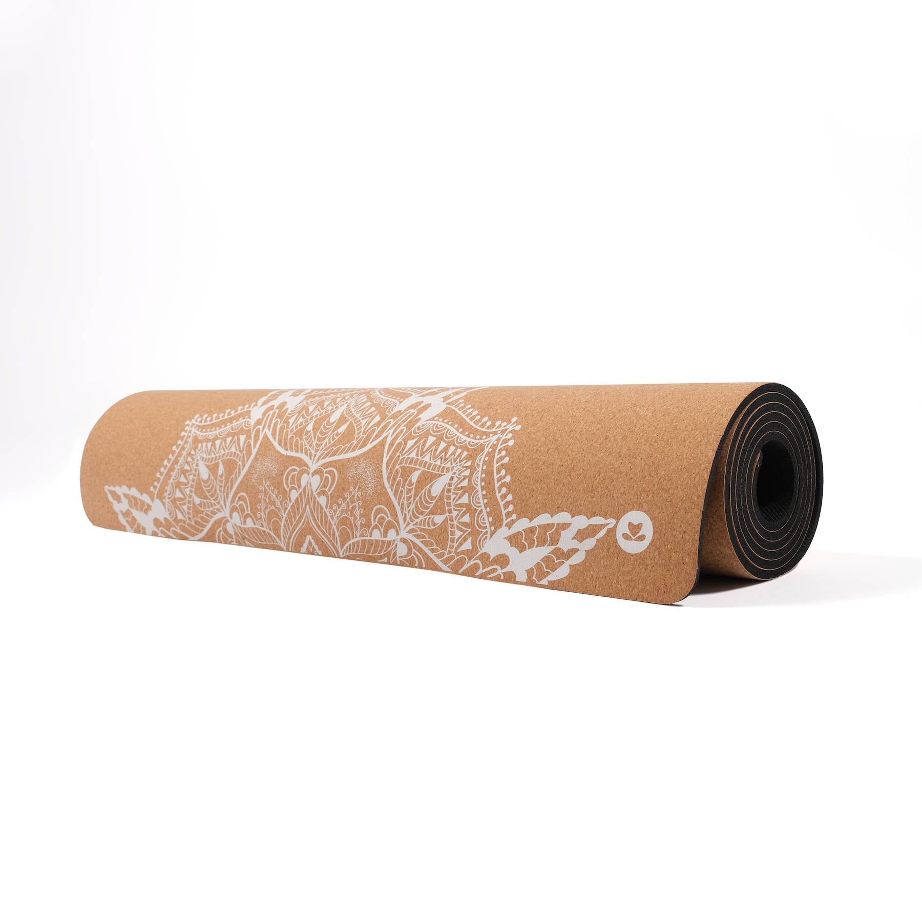 Yogamatte Kork Boho weiss