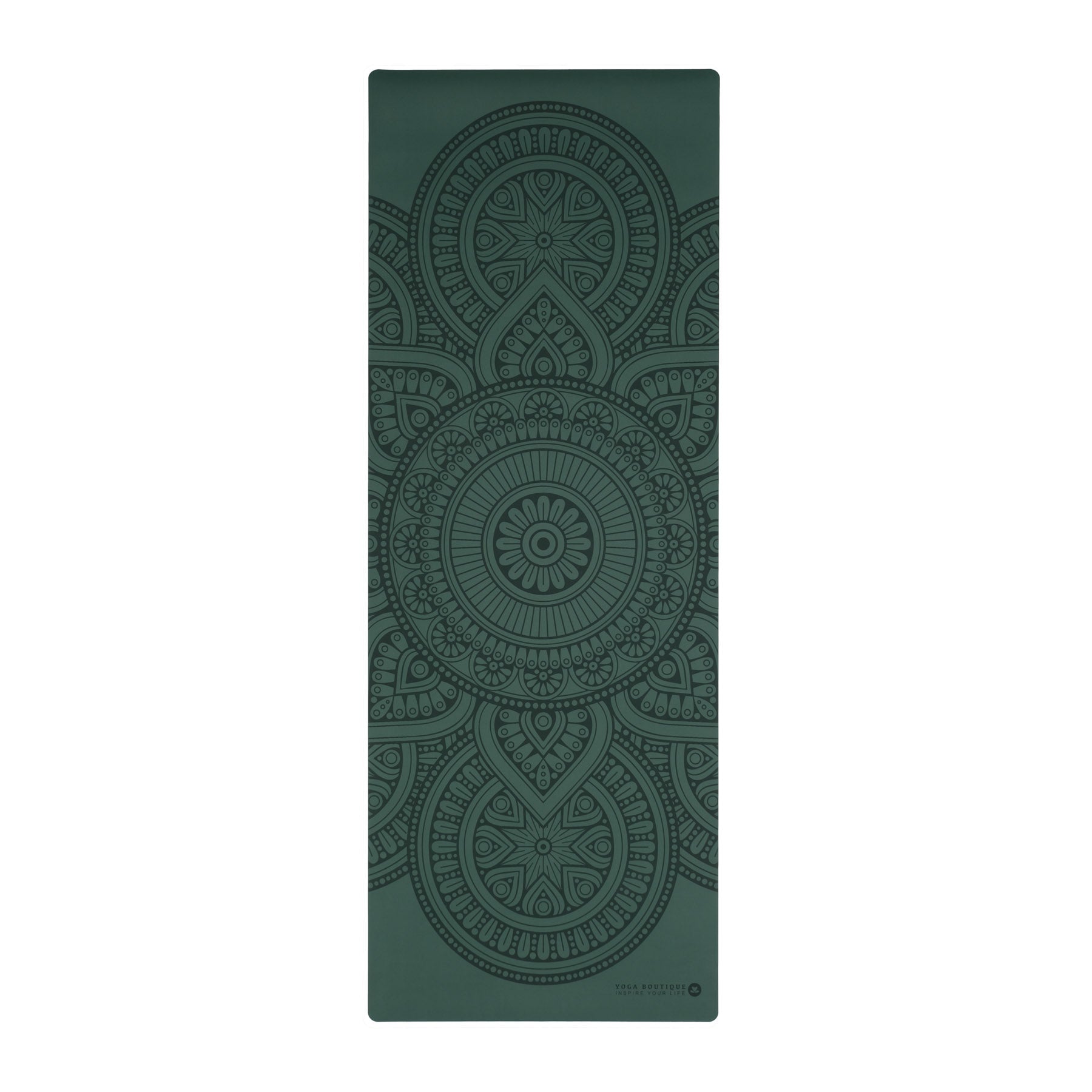 Yogamatte SuperGrip 2.0 Mandala sehr rutschfeste Yogamatte dunkel gruen