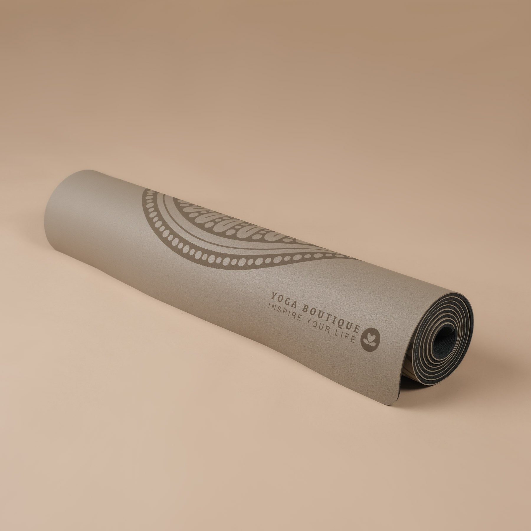 Yogamatte SuperGrip 2.0 Mandala sehr rutschfeste Yogamatte sand