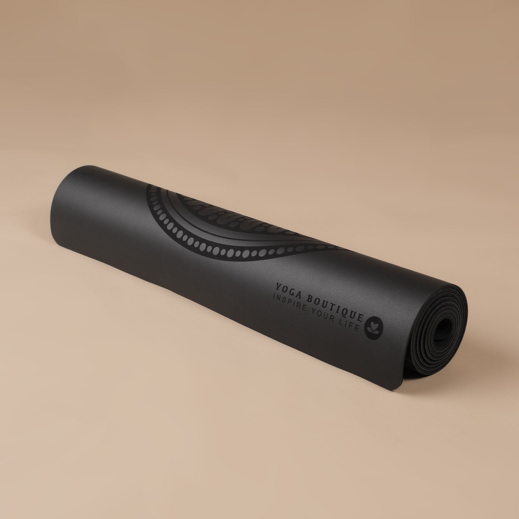 Yogamatte SuperGrip 2.0 Mandala sehr rutschfeste Yogamatte schwarz