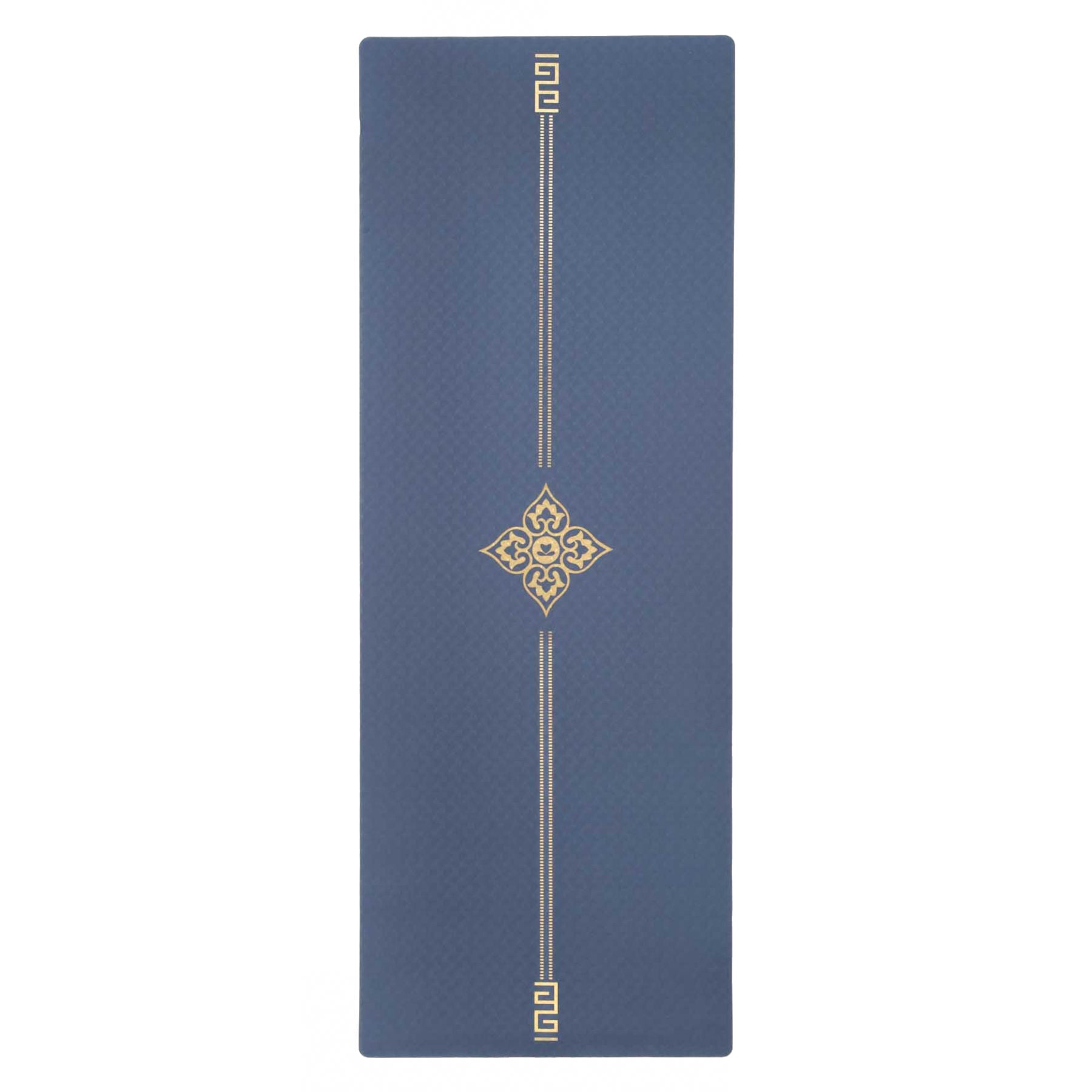 Yogamatte TPE gold Print navy blau