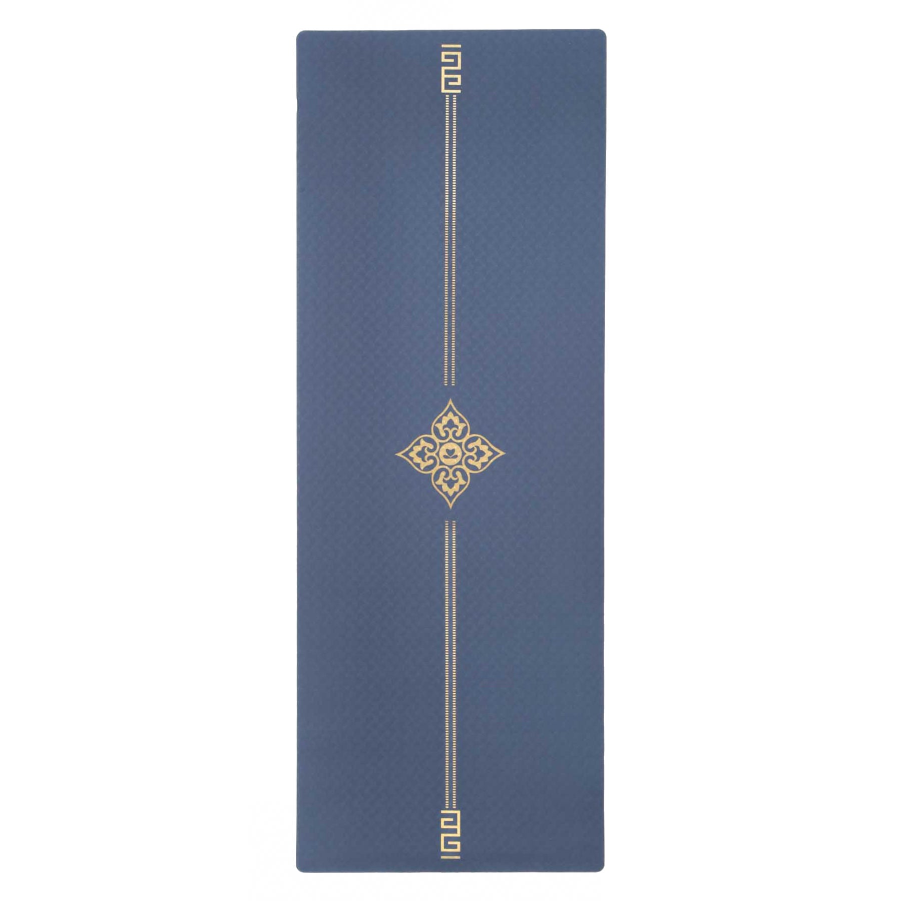 Yogamatte TPE gold Print navy blau