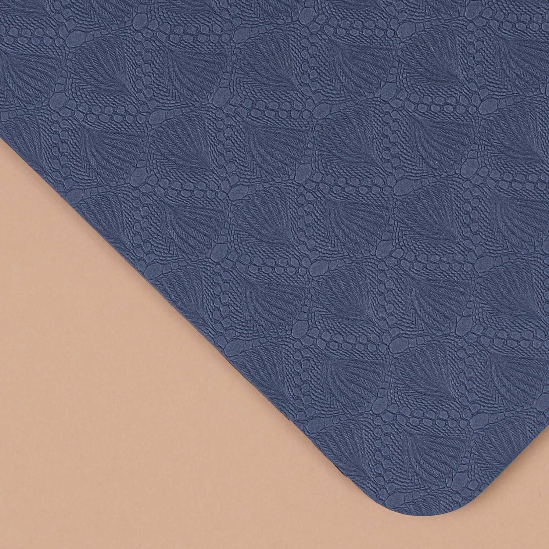Yogamatte TPE gold Print navy blau