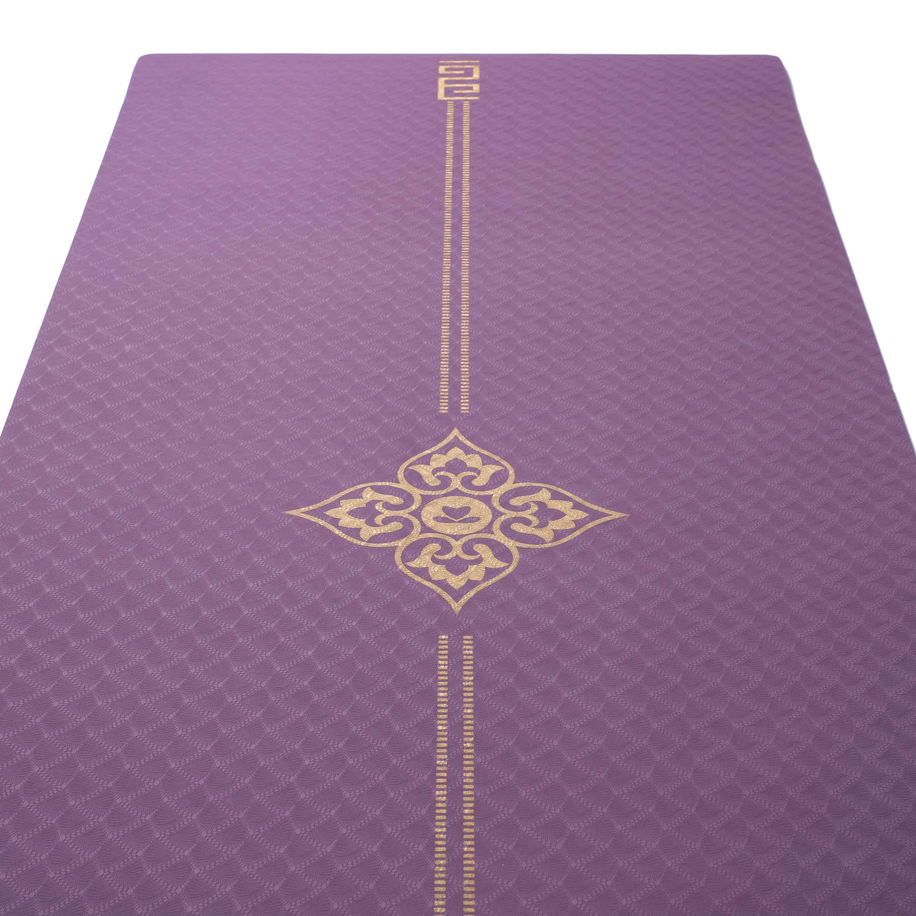 Yogamatte TPE gold Print violett