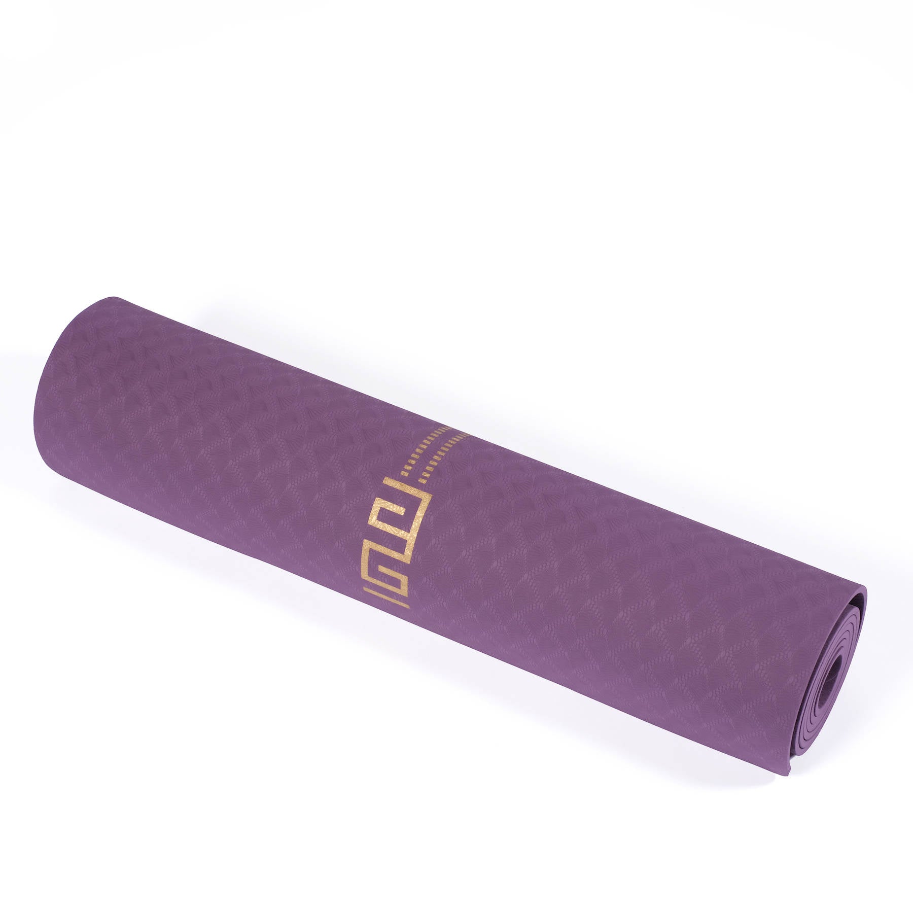 Yogamatte TPE gold Print violett