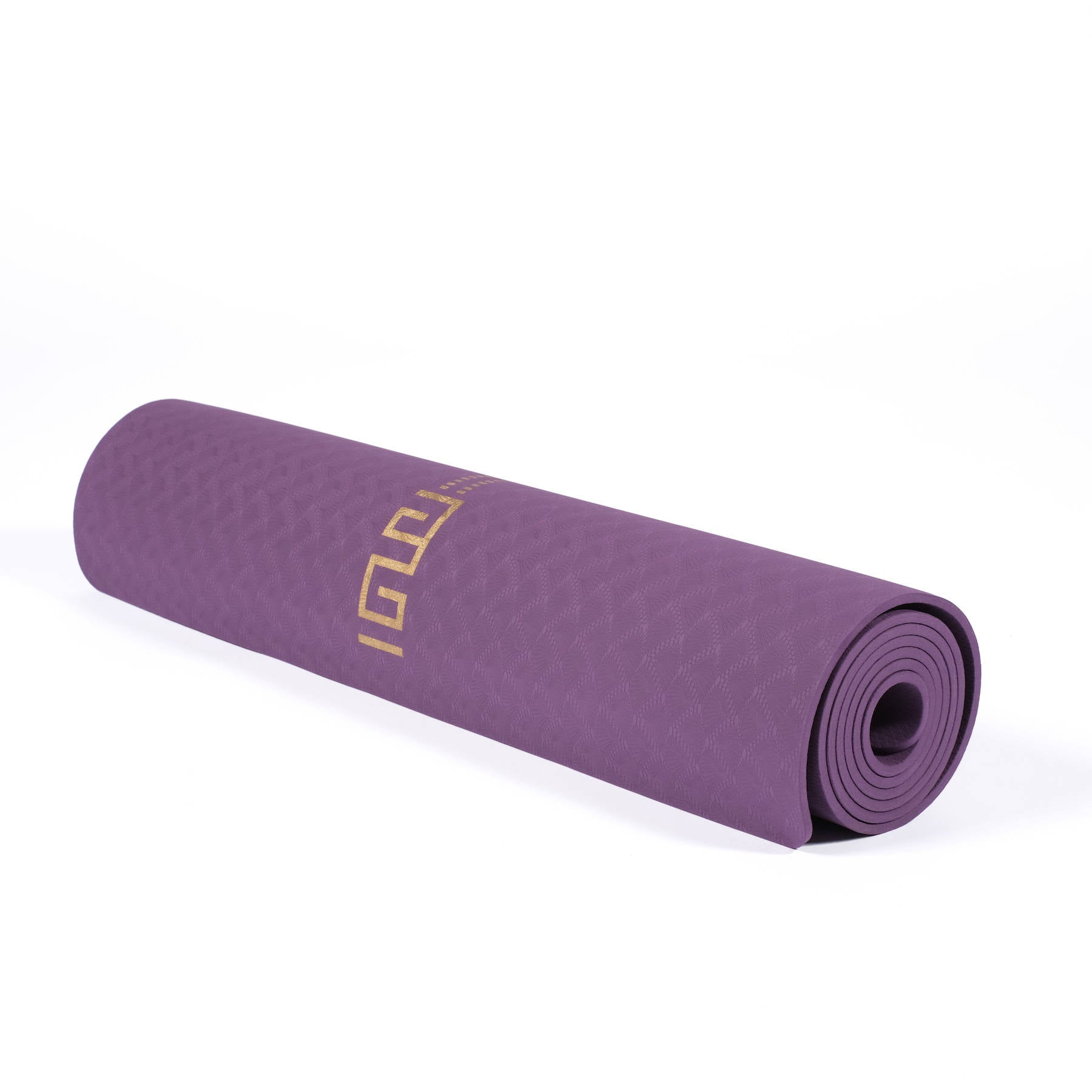 Yogamatte TPE gold Print violett