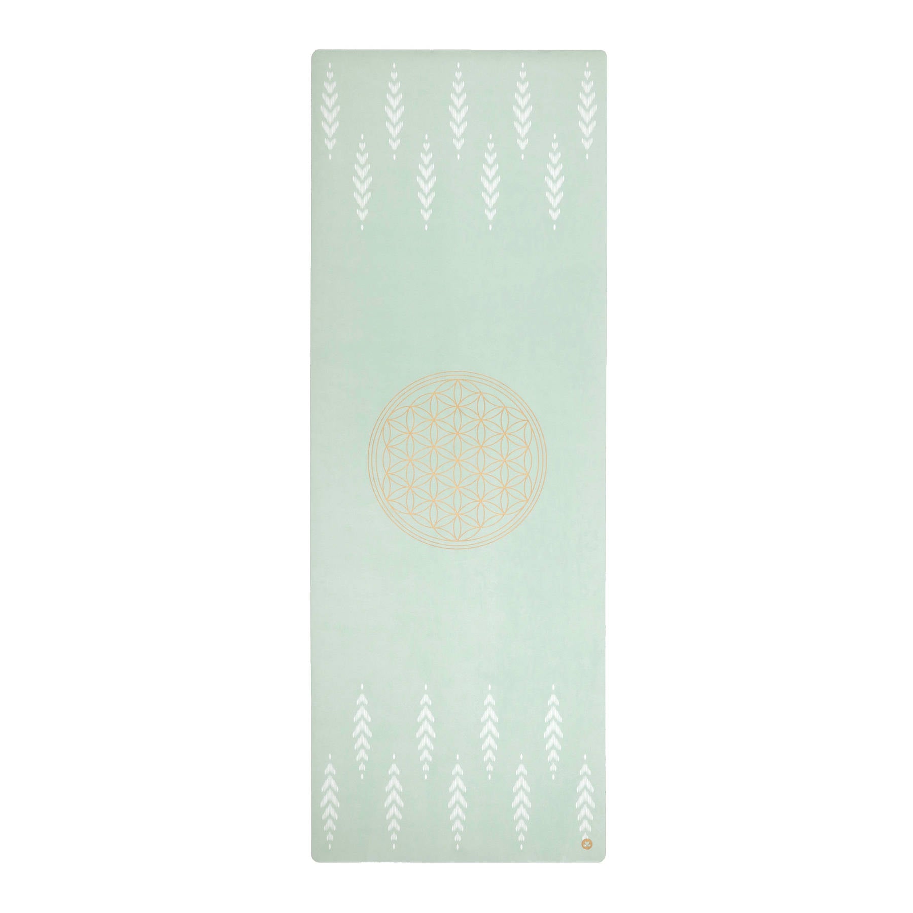 Yogamatte Velours Blume des Lebens mint