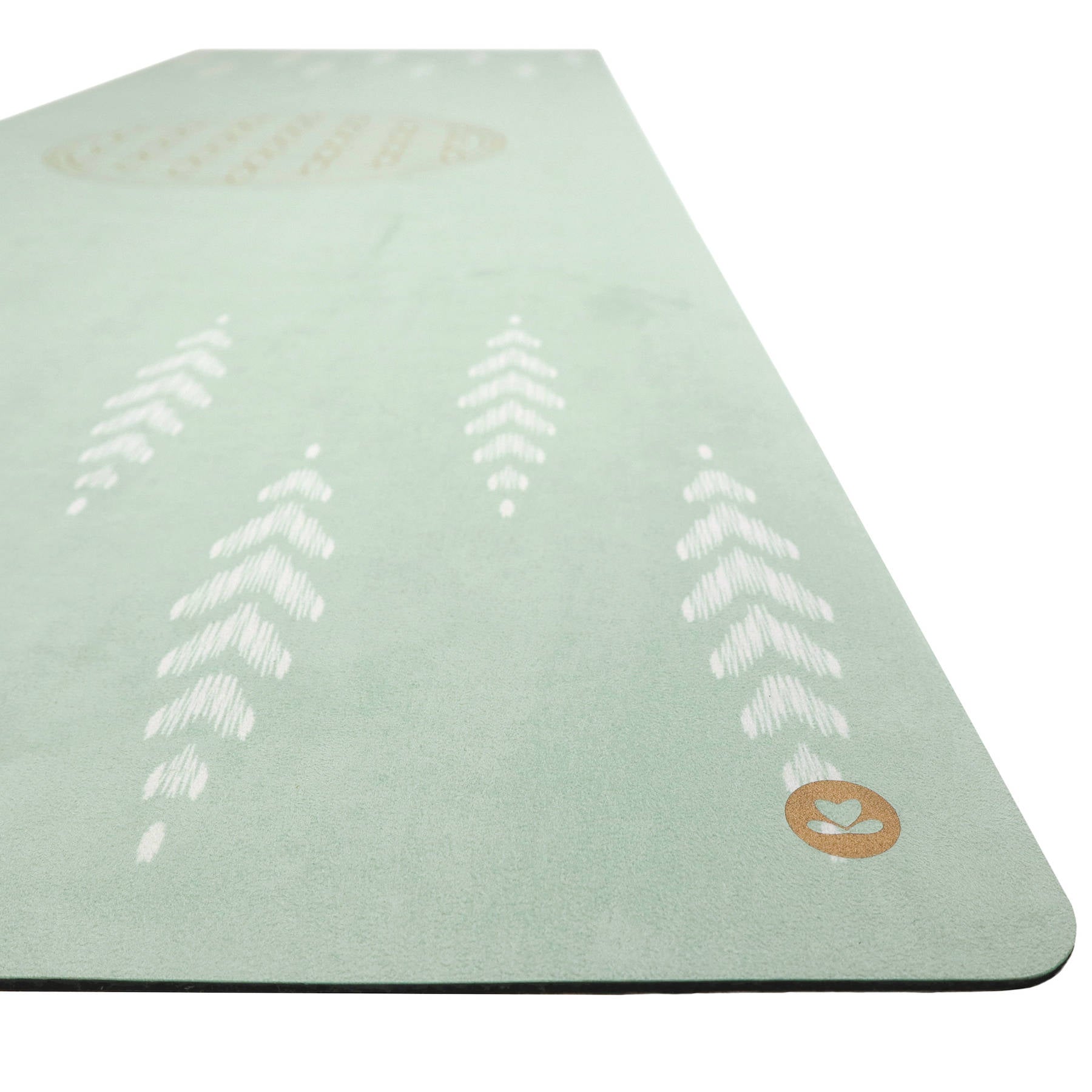 Yogamatte Velours Blume des Lebens mint