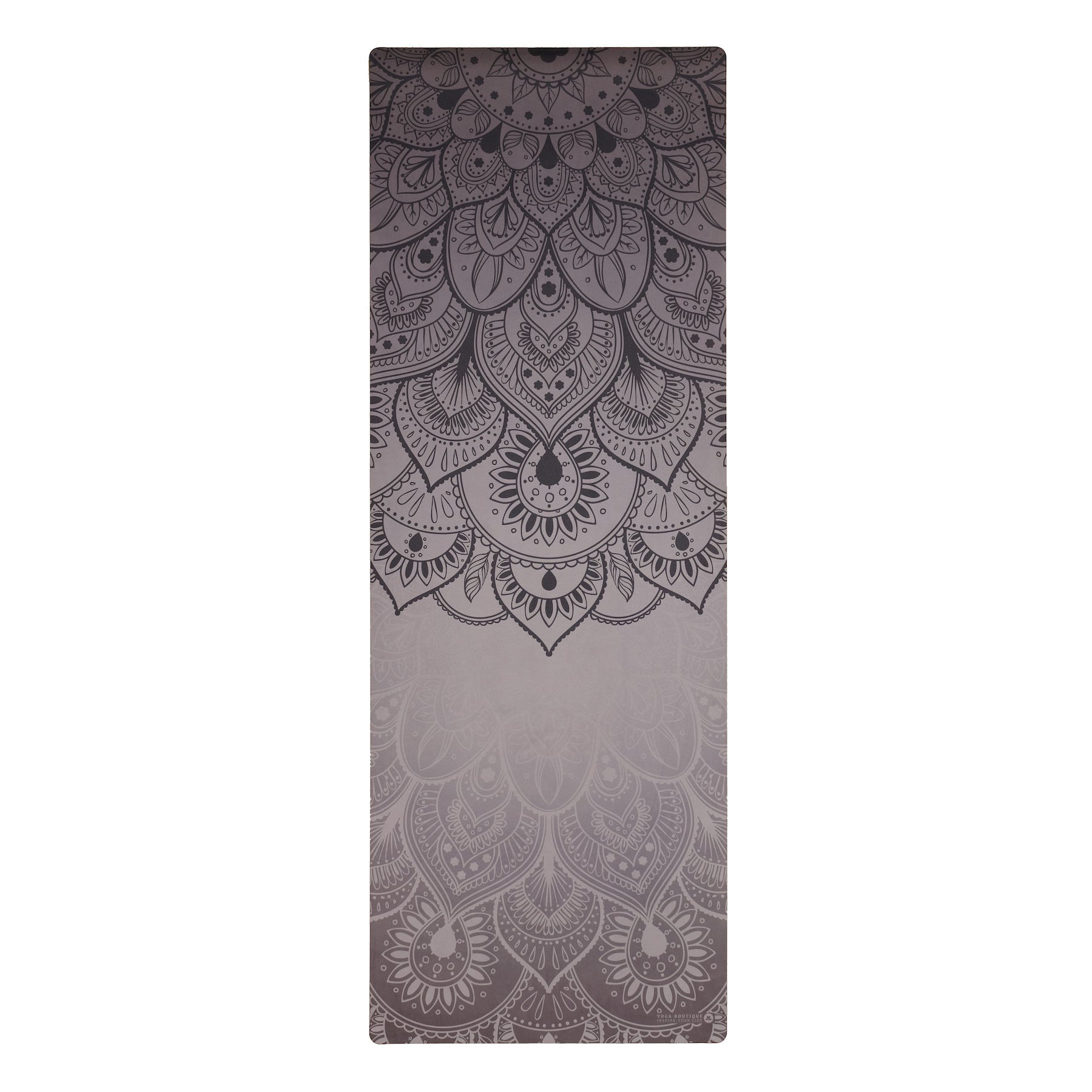 Yogamatte Velours Mandala schwarz