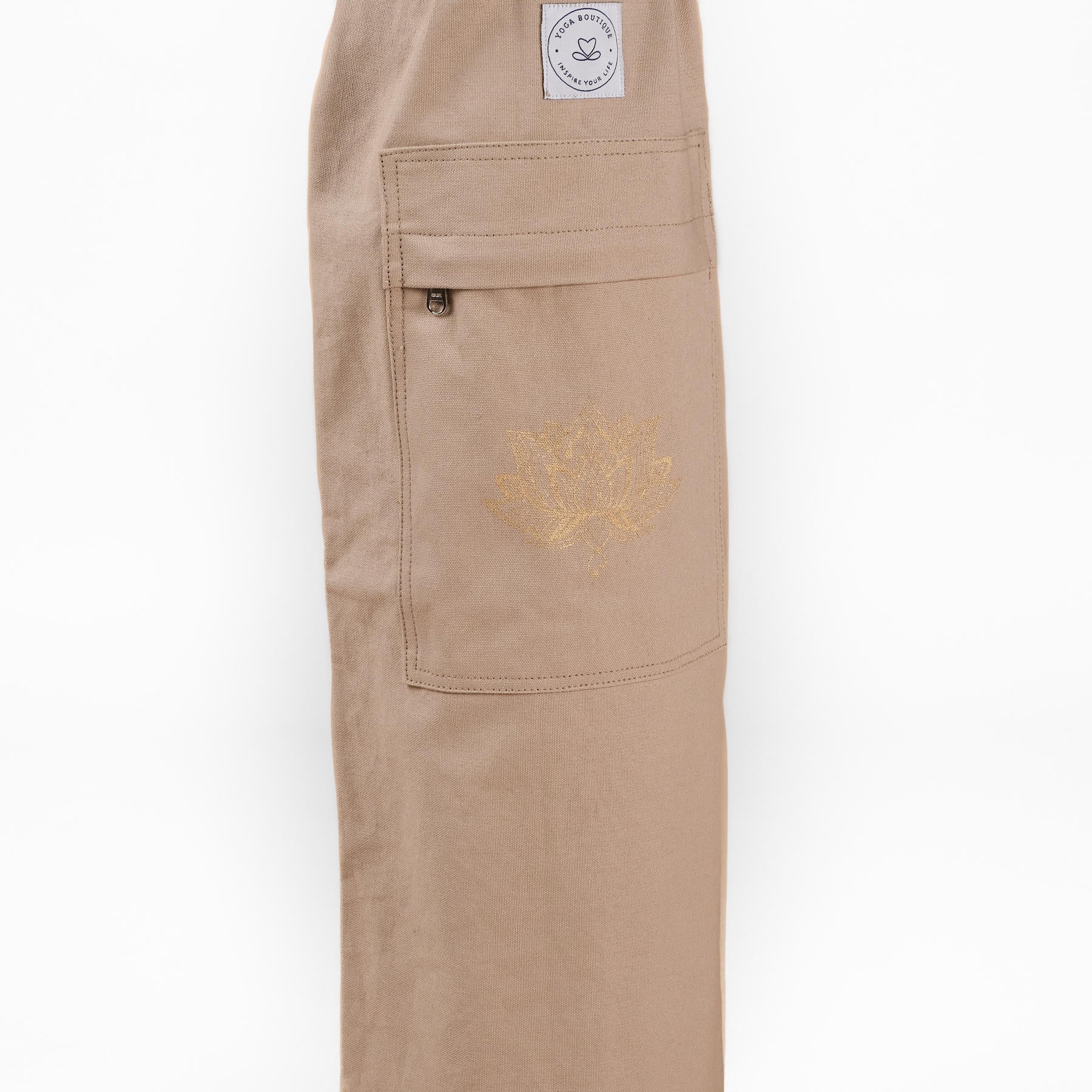 Yogamatte-Tasche Lotus aus Bio Baumwolle sand