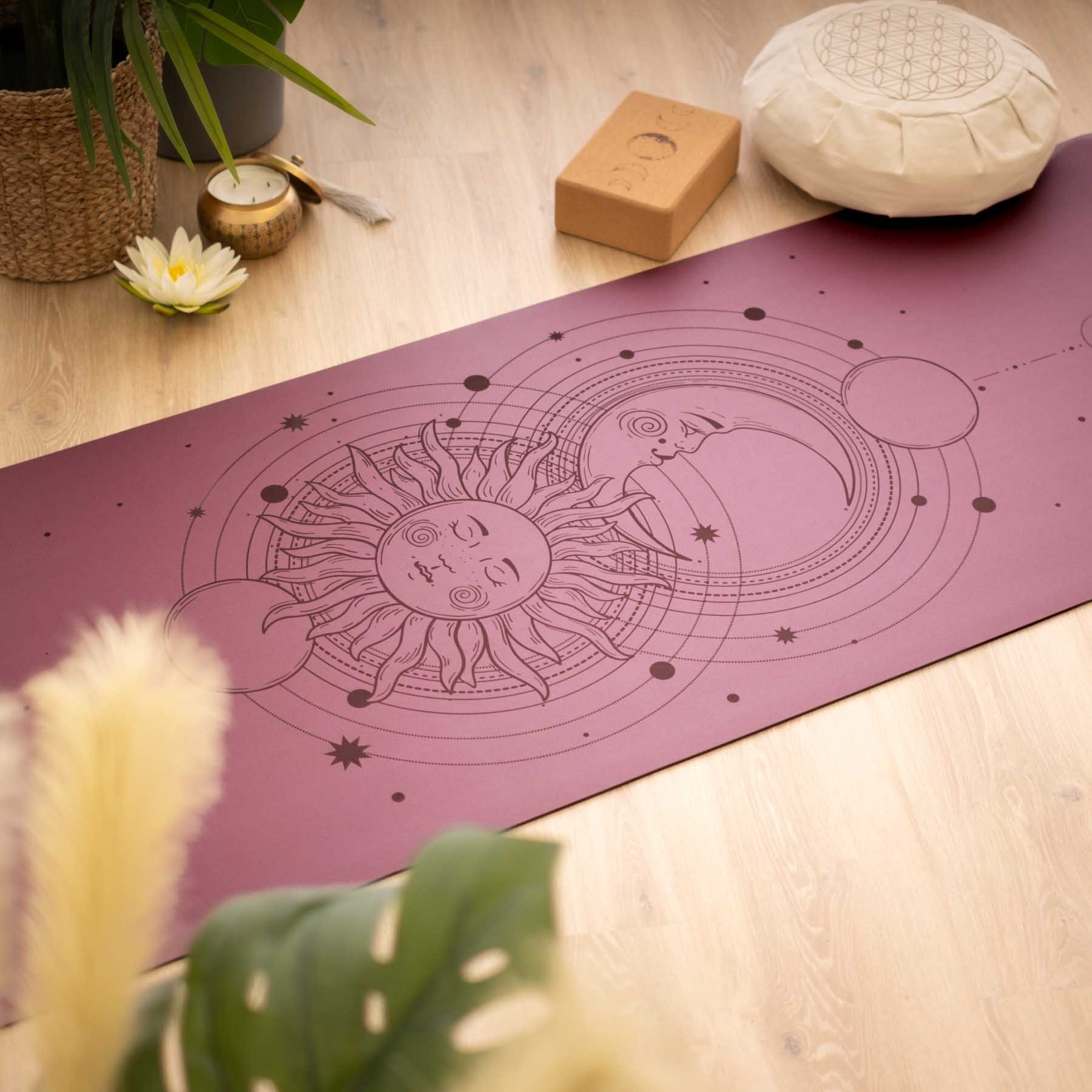 Yogamatte SuperGrip 2.0 Cosmos rutschfeste Yogamatte berry