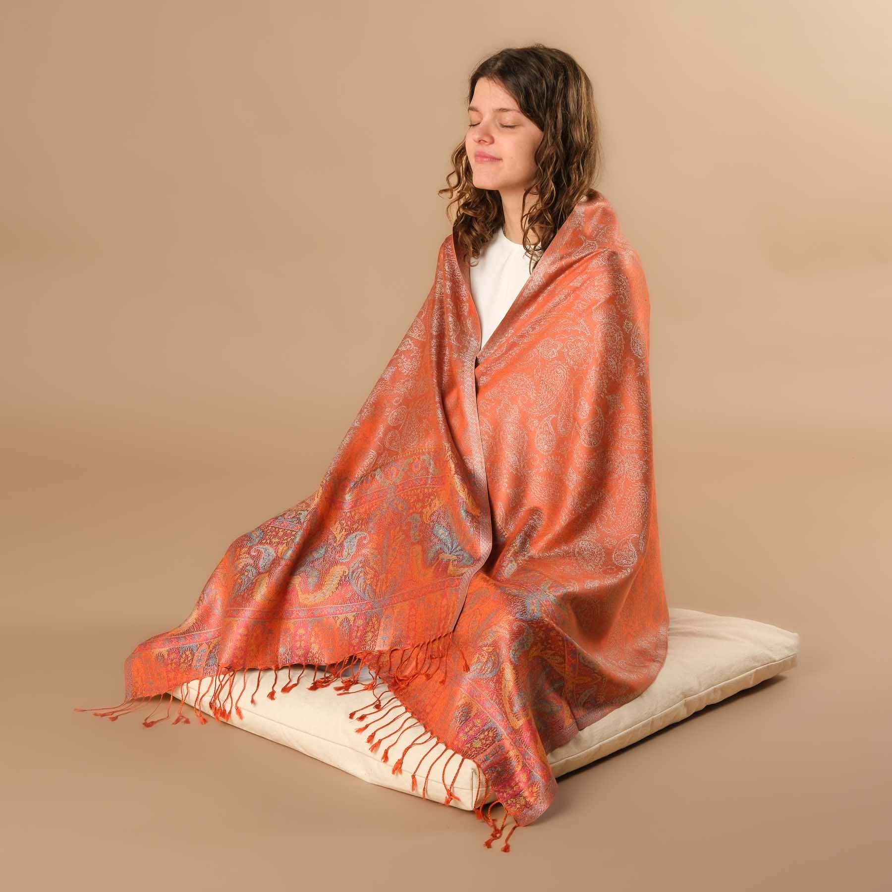 Meditationstuch Schal Seide Noelani