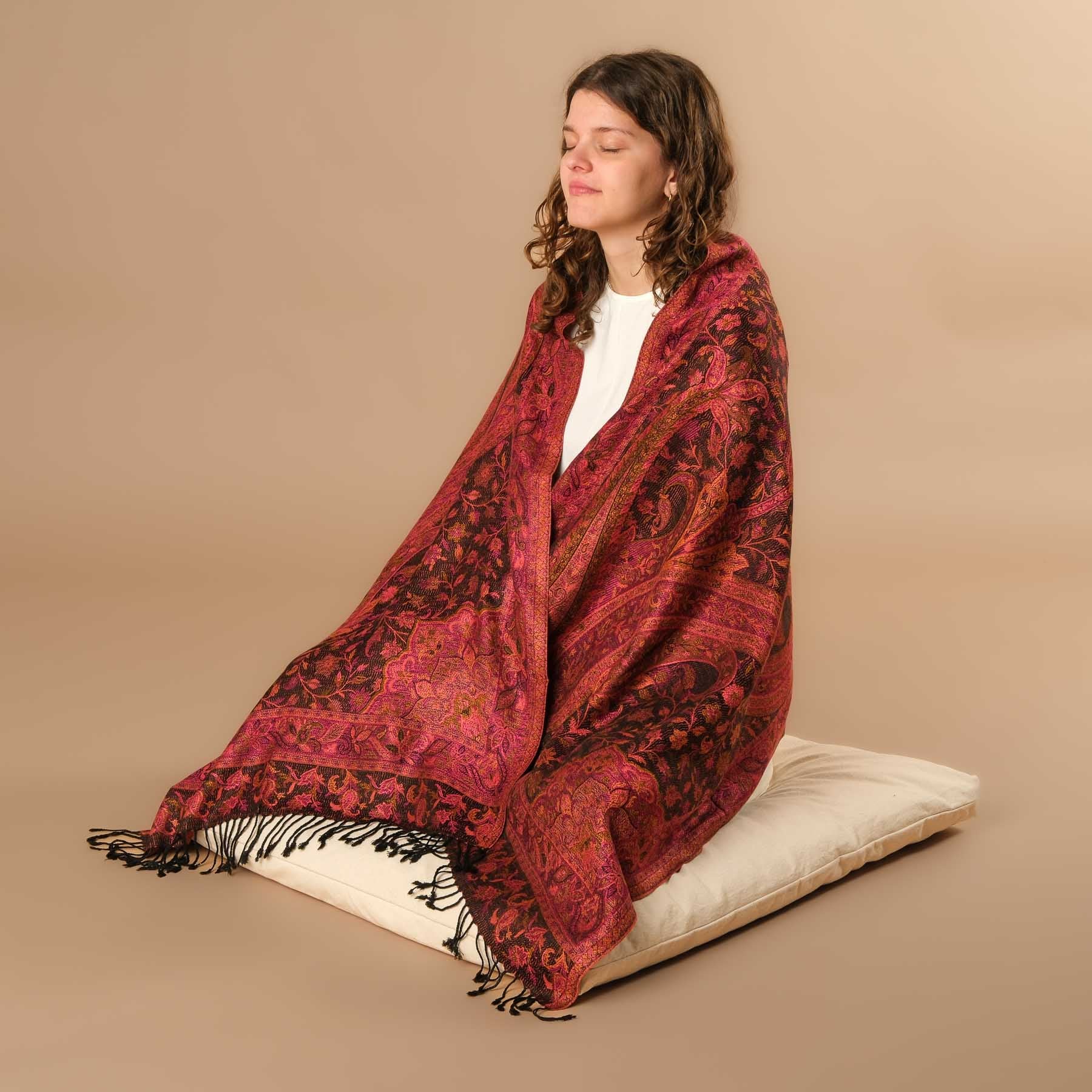 Meditationstuch Schal Viskose Dornröschen