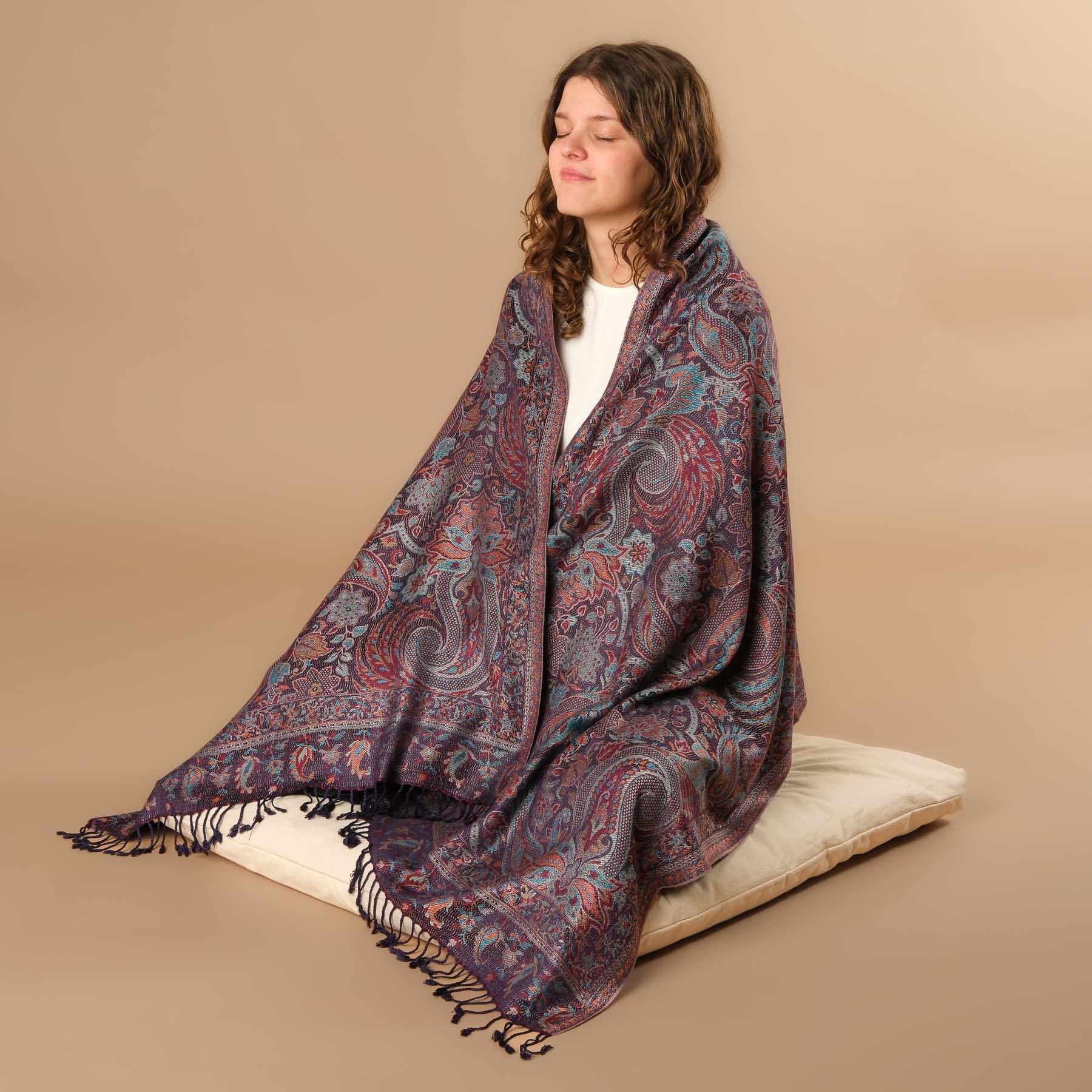 Meditationstuch Schal Viskose Nila