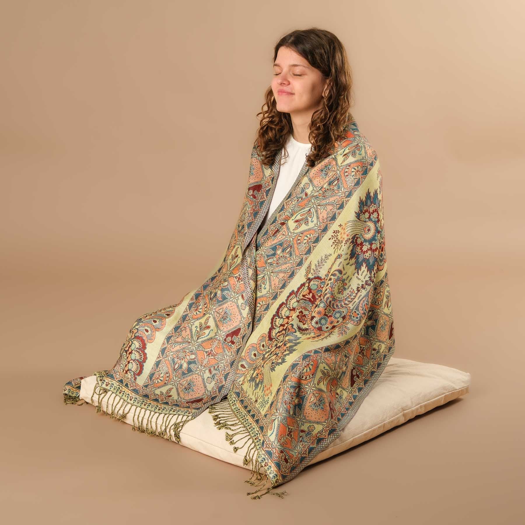 Meditationstuch Schal Viskose Oase