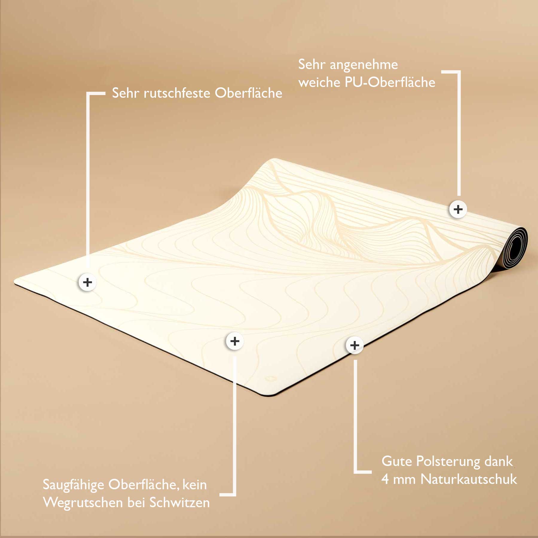 Yogamatte SuperGrip 2.0 Sahara weiss
