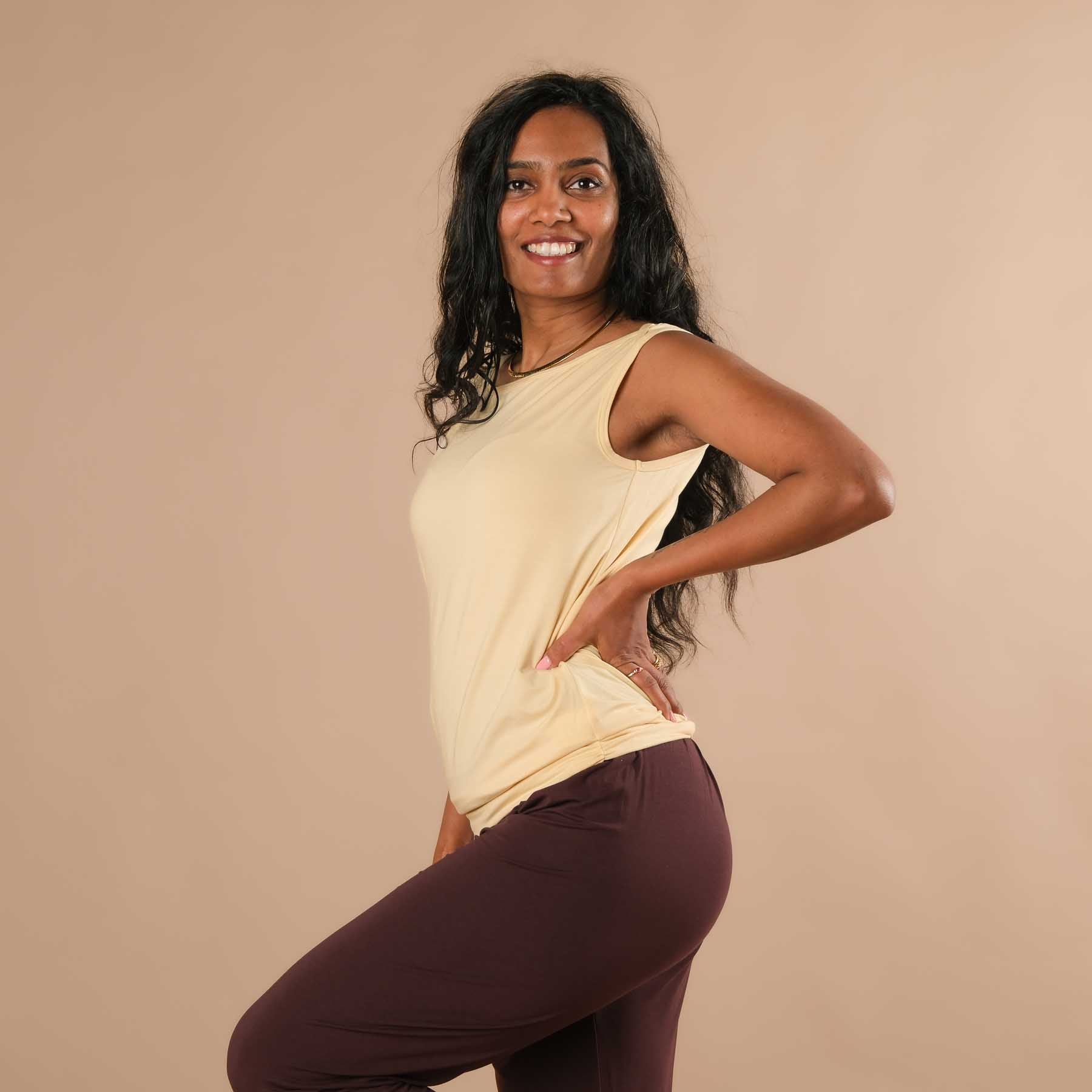 Yoga Bateau Tank Top - Nachhaltig in der Schweiz gemacht butteryellow