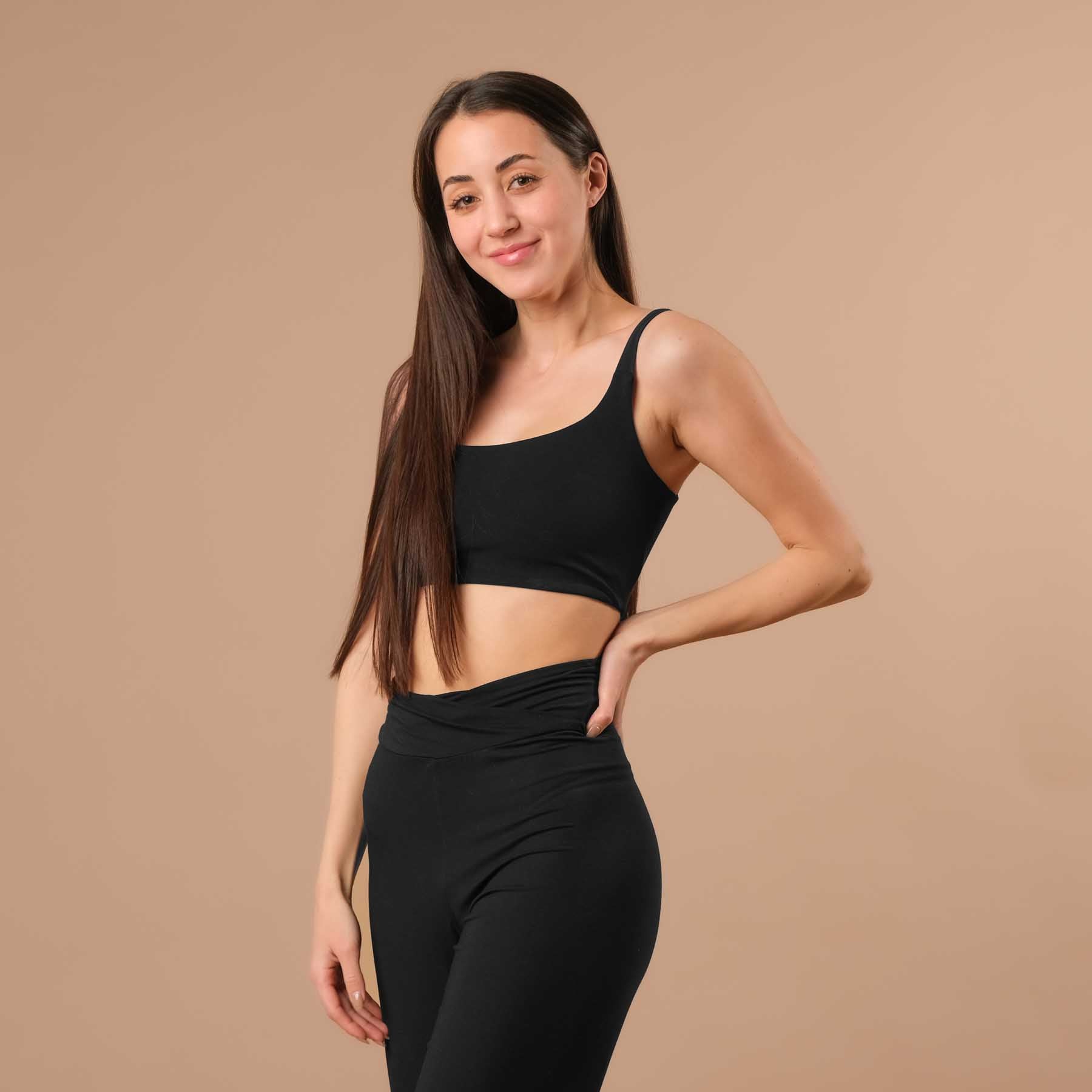 Yoga Bra Stripes Comfy schwarz