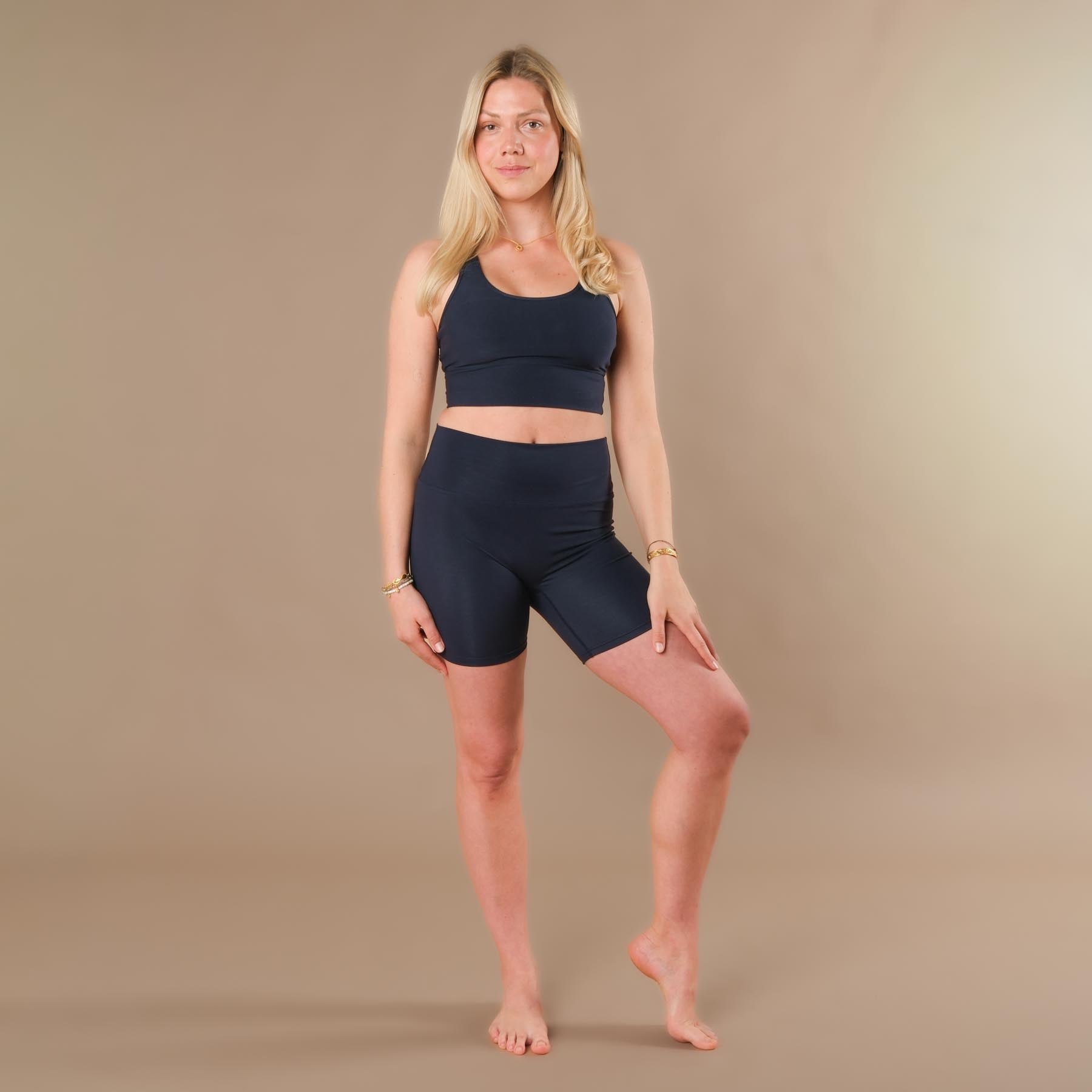 Pantaloncini da ciclismo Yoga Shorts Comfy Swiss made blu navy