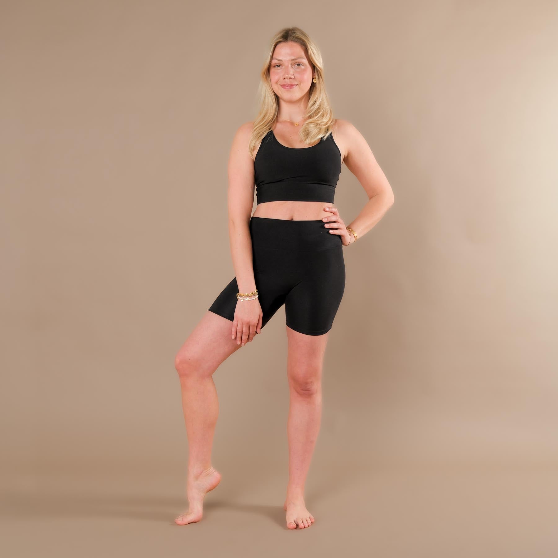 Pantaloncini da ciclismo Yoga Shorts Comfy Swiss made neri