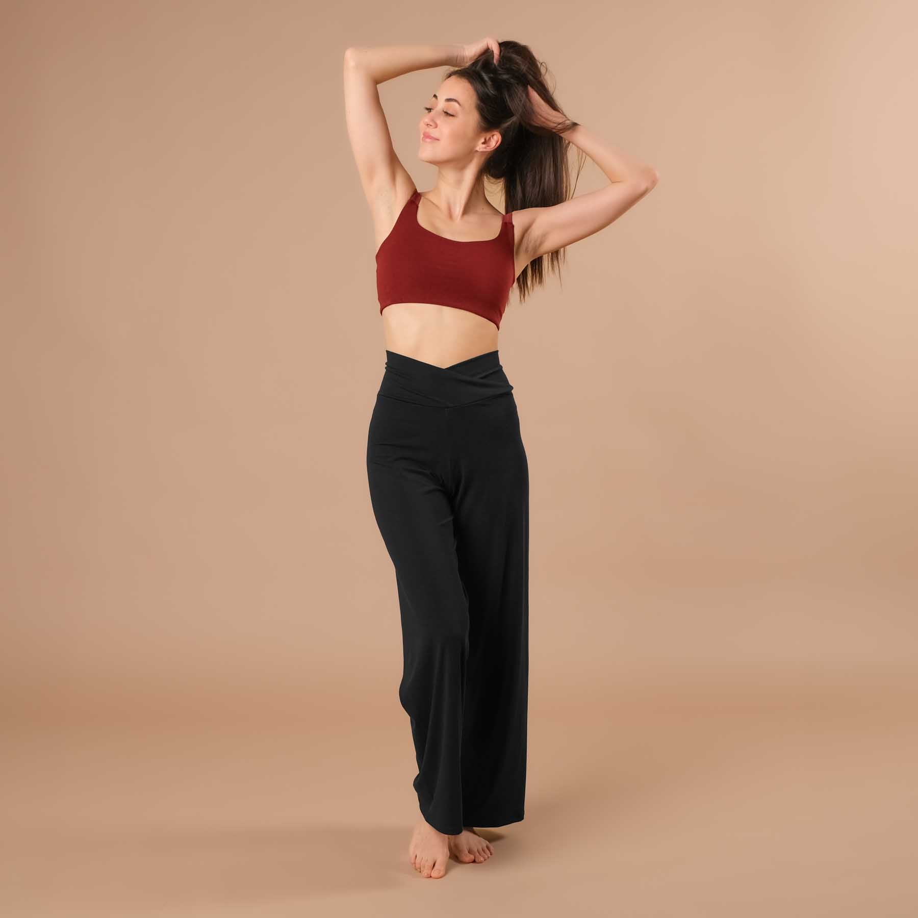 Yoga Culotte Comfy lang schwarz