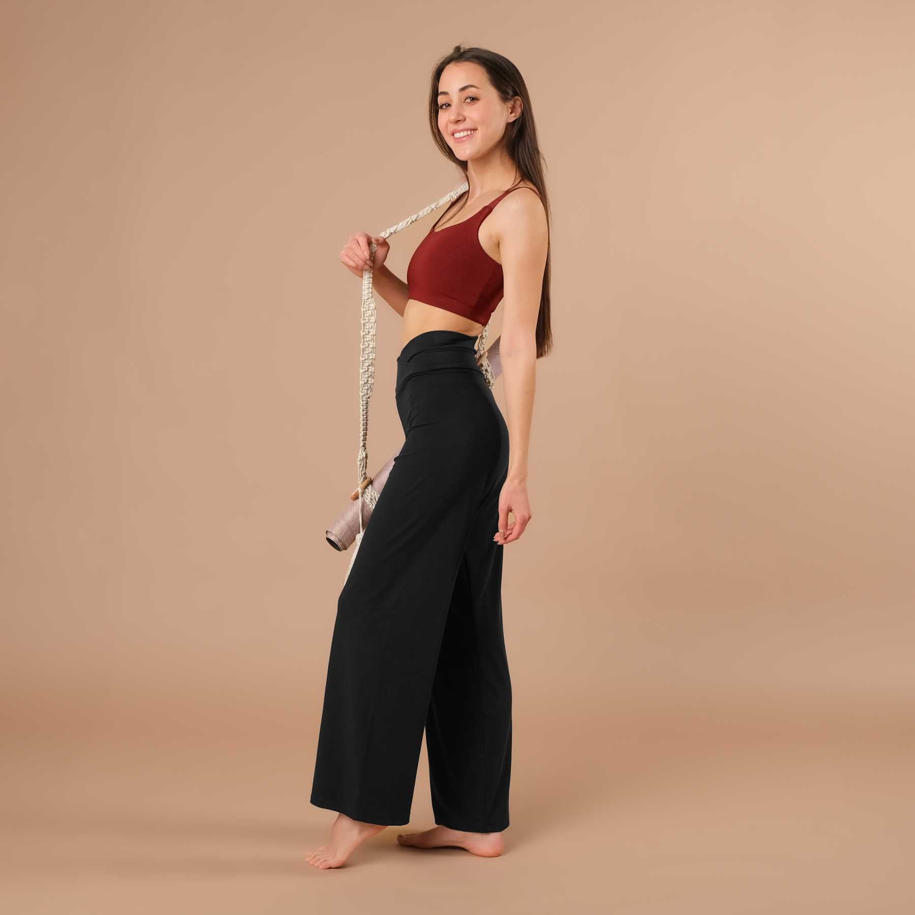 Yoga Culotte Comfy lang schwarz