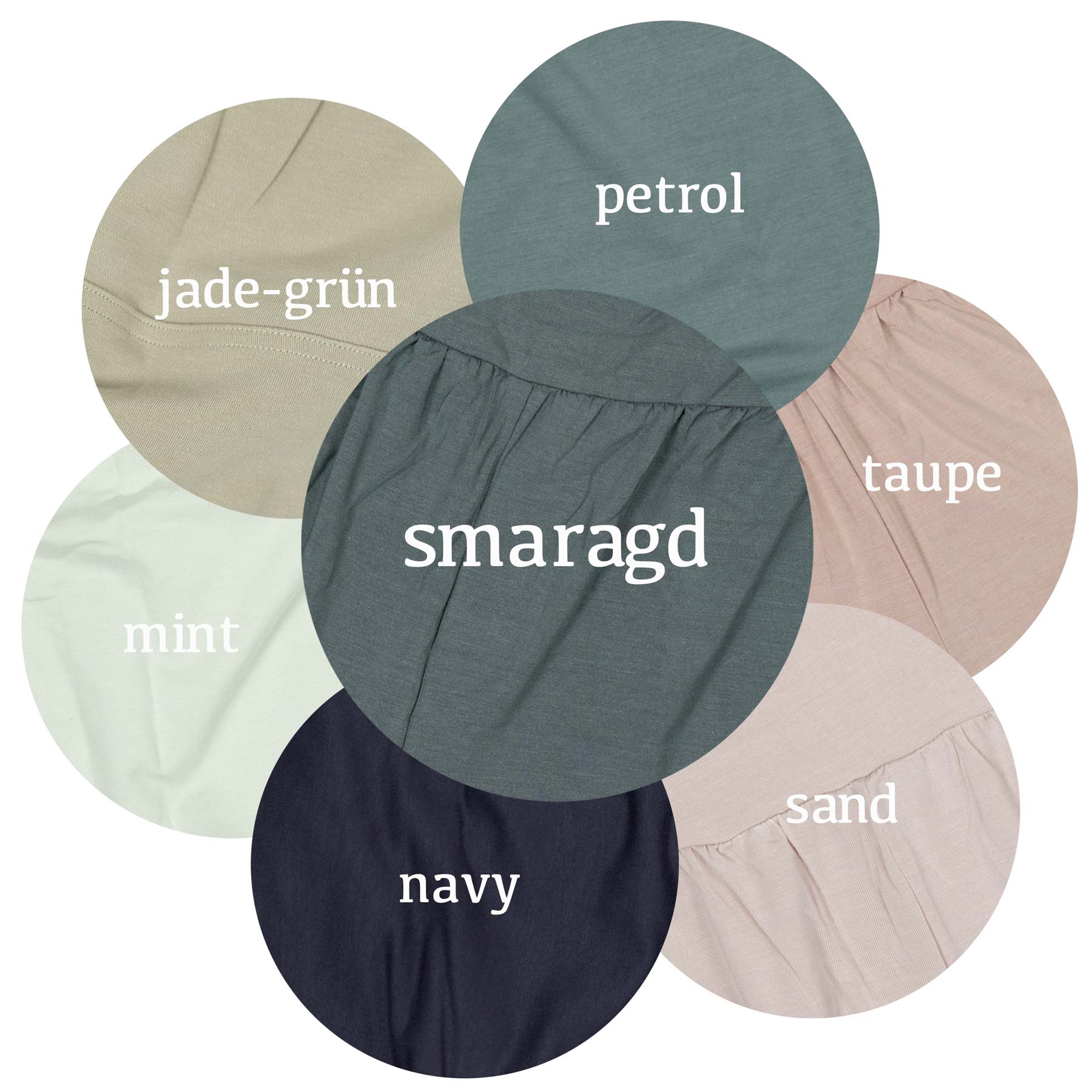 Sommer Crop Top gerafft Comfy smaragd