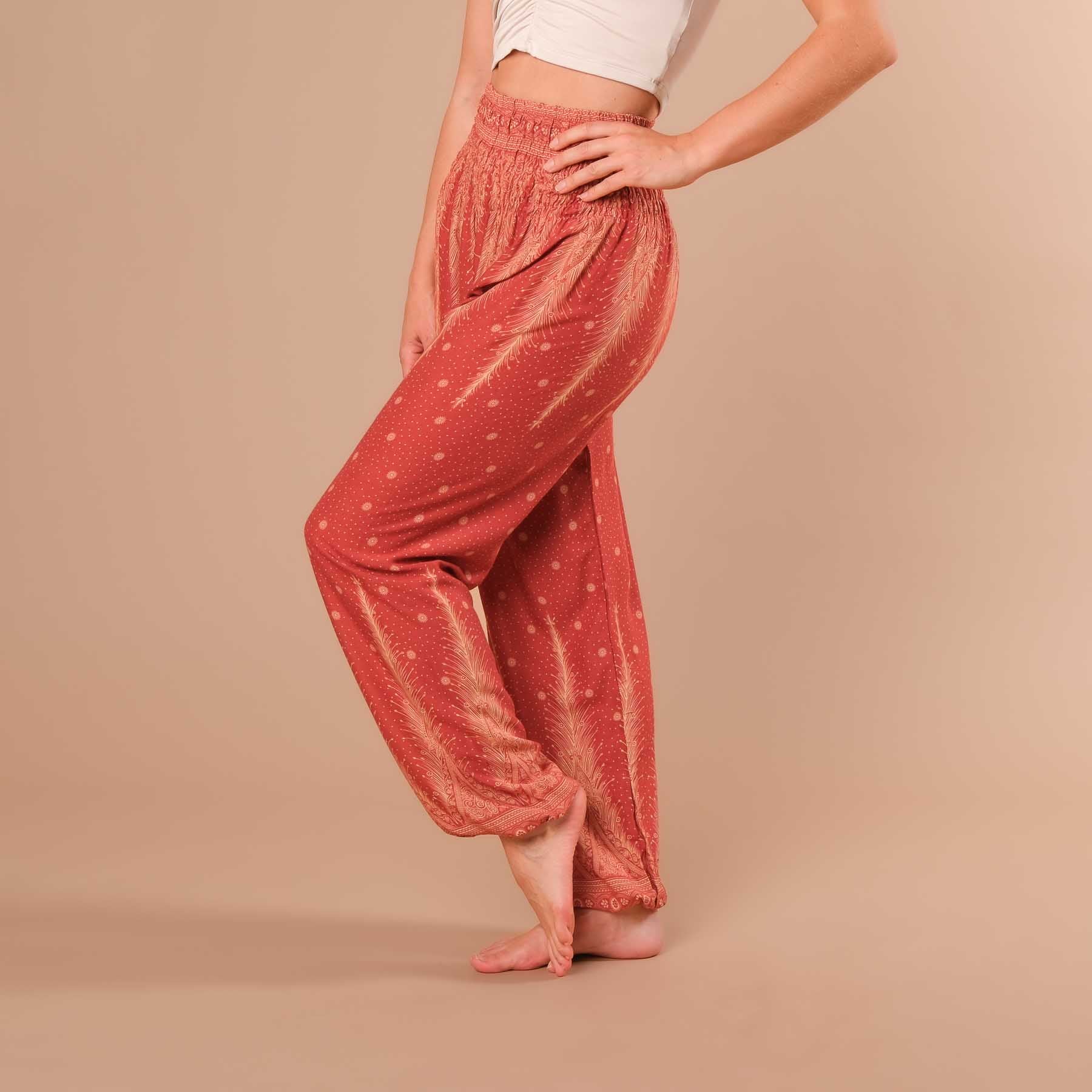 Haremshose, Pluderhose für Yoga und Freizeit Bohemian orange