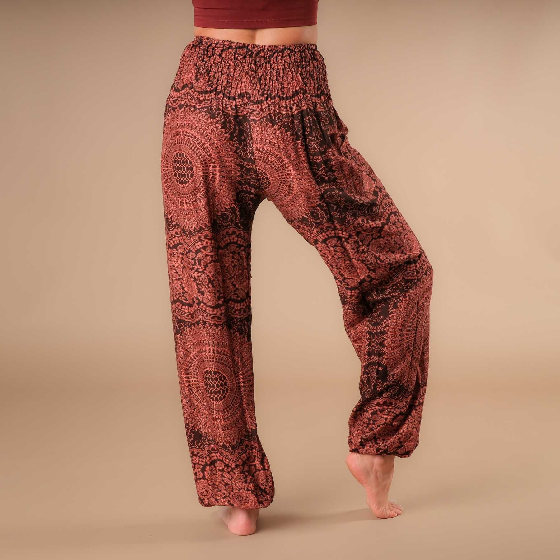 Yoga Haremshose Boho Pants Indian Summer rostbraun